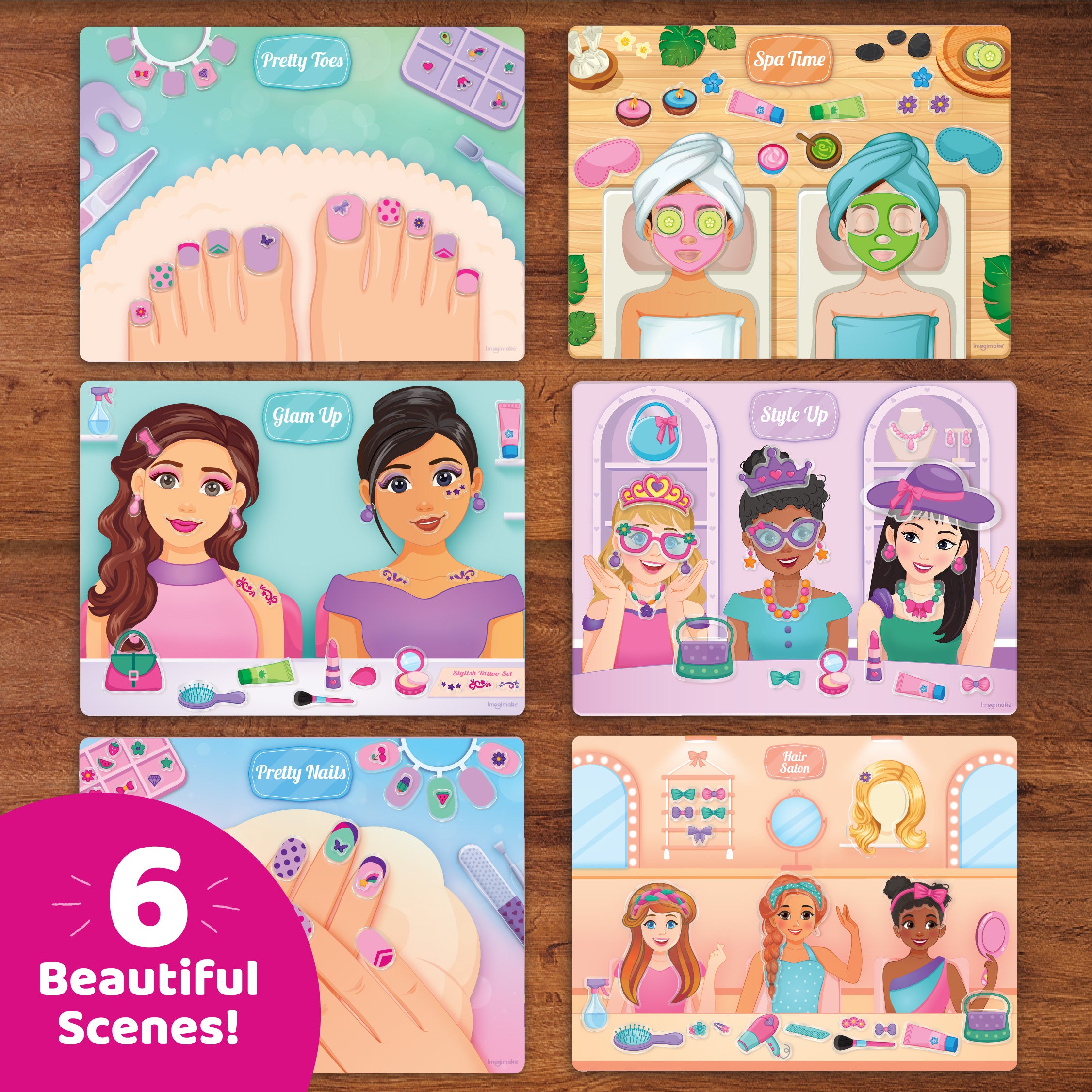 Imagimake Sticker Fun Hair Make Up stickere reutilizabile