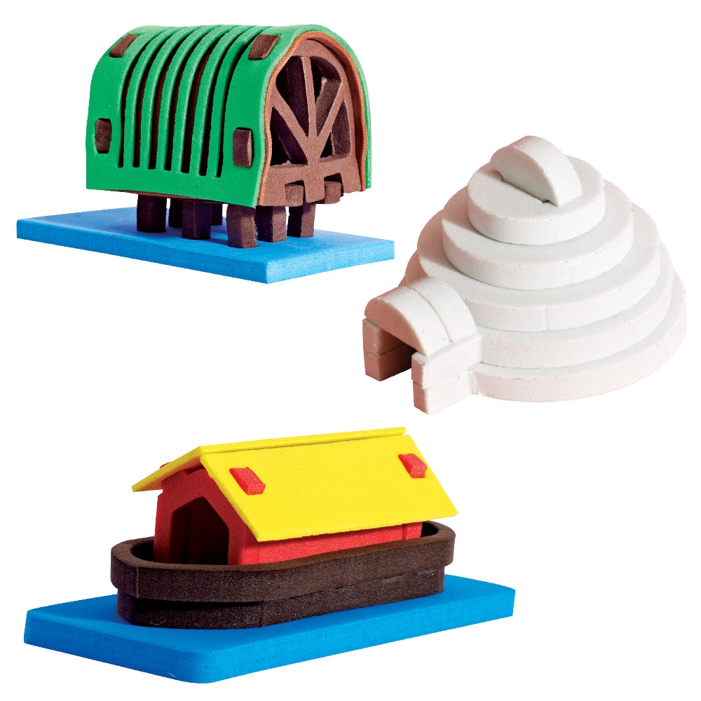 Imagimake Mapology Houses puzzle 3D 13 case 5 ani+