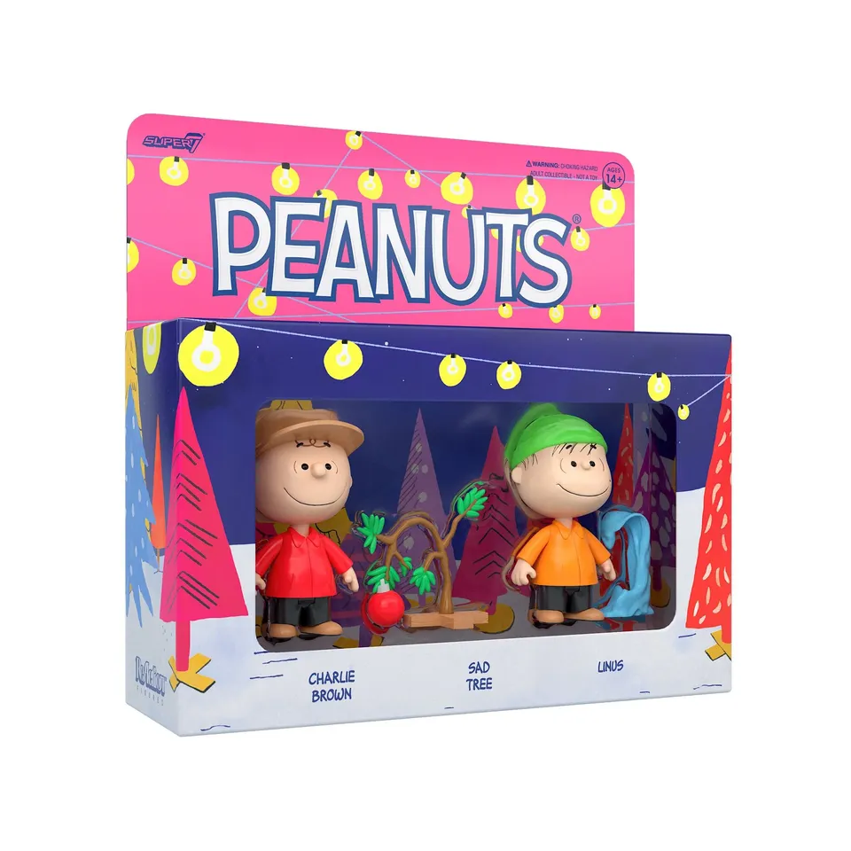 Super7 Peanuts ReAction Wave 06 set Charlie Brown Linus figurine