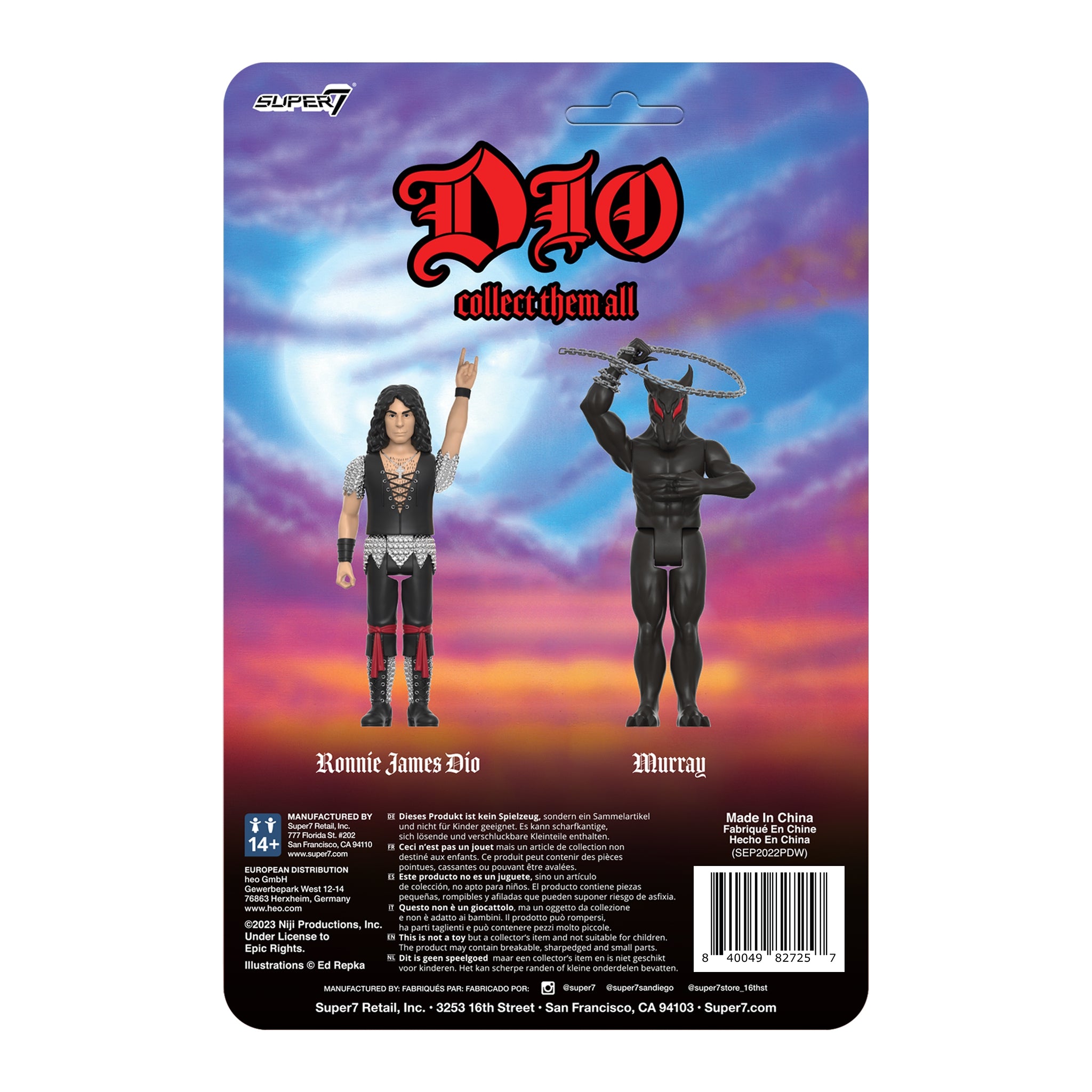 Super7 ReAction Dio Murray figurina 9,5 cm neagra