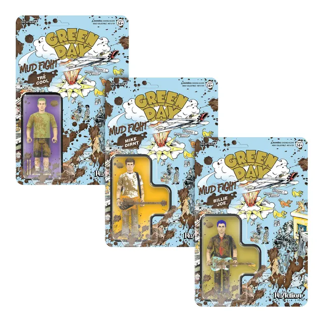 Super7 Green Day ReAction Wave 01 Mud Fight set 3 figurine