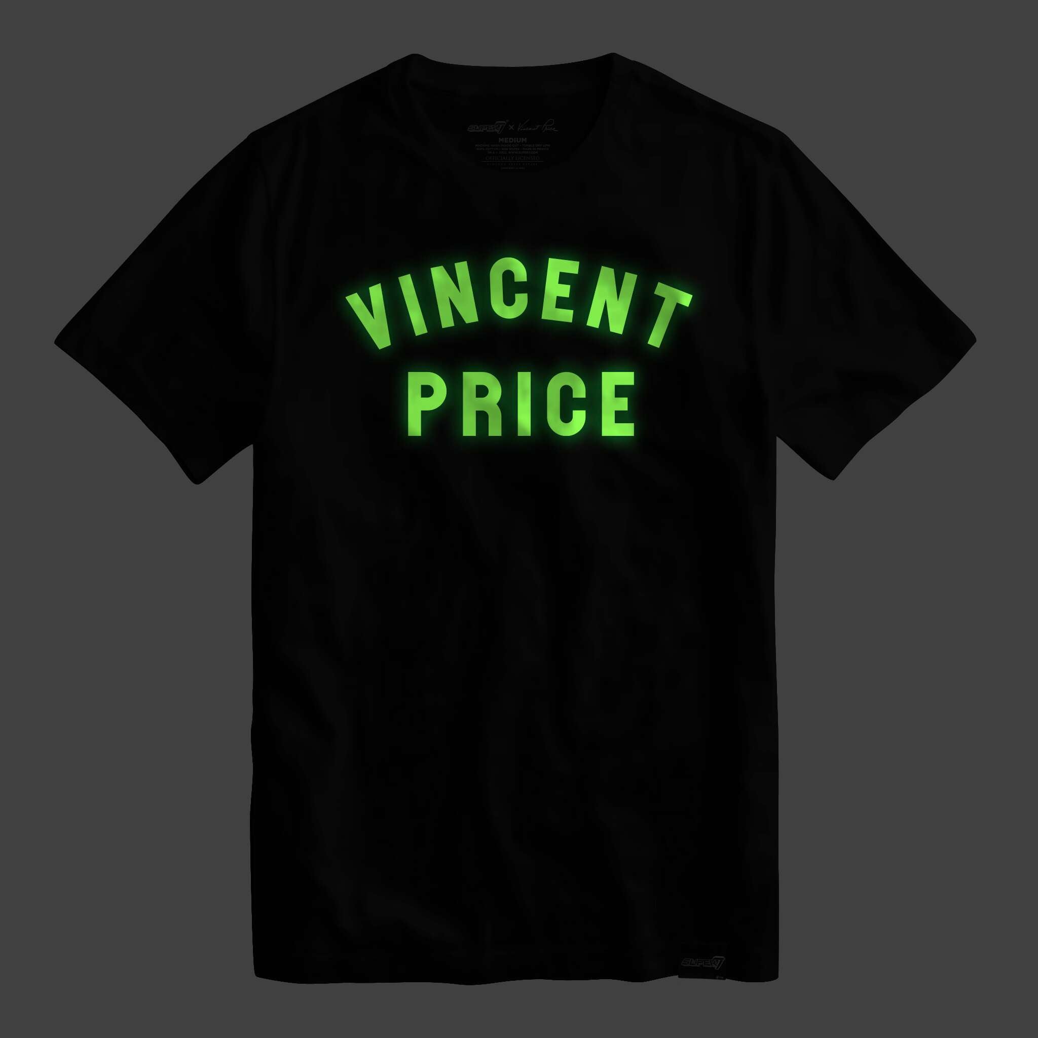 Super7 Vincent Price tricou negru fosforescent bumbac