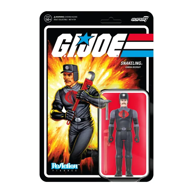 Super7 G.I. Joe ReAction Cobra Snakeling figurina mustata roz
