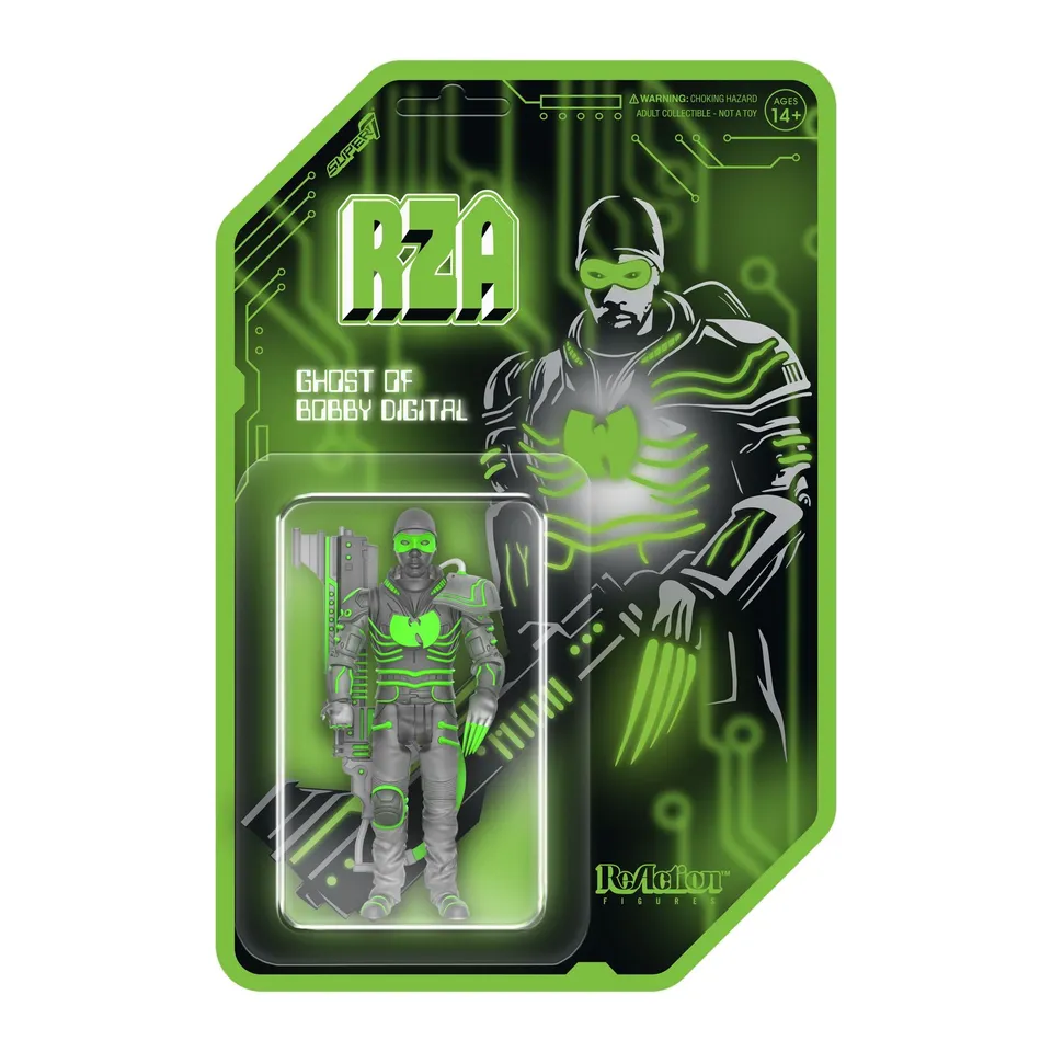 Super7 ReAction RZA Bobby Digital figurina clear