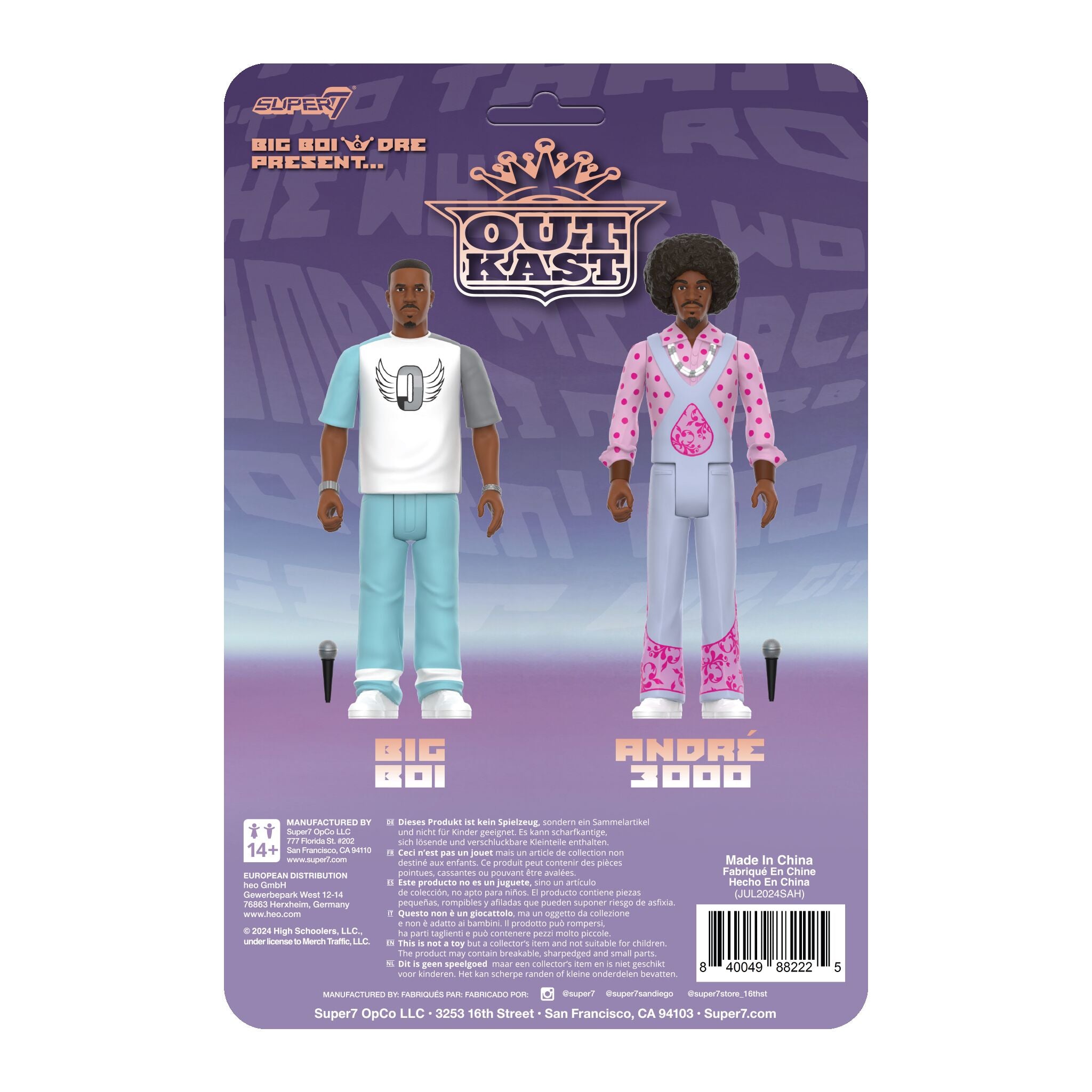 Super7 ReAction OutKast Big Boi & Dre Present figurine set 2 buc hip-hop