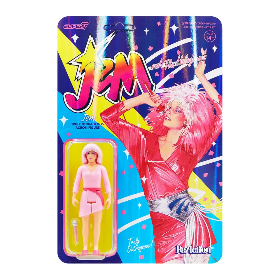 Super7 Jem Holograms Jem figurina 9,5 cm cu microfon