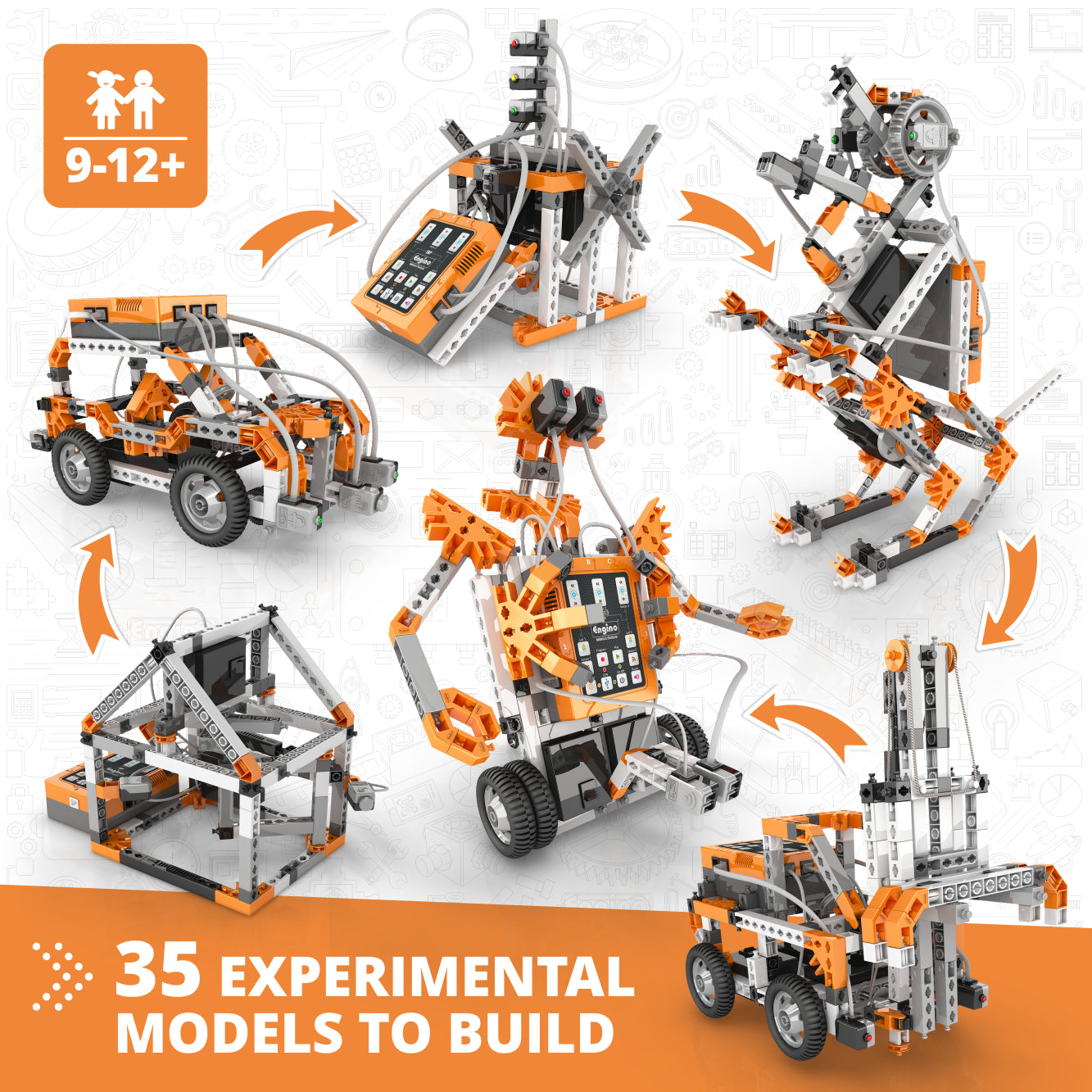 Engino STEM Robotics ERP Pro set robotica 35 modele 9-12 ani