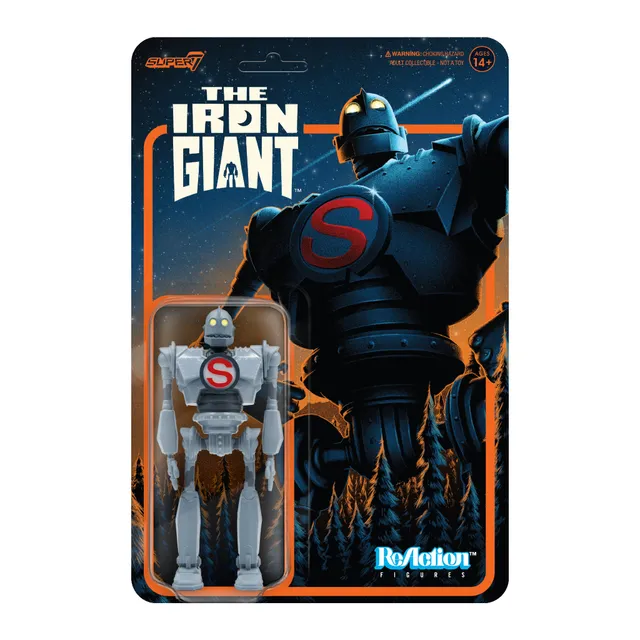 Super7 ReAction Super Iron Giant figurină 9,5 cm cu S roșu