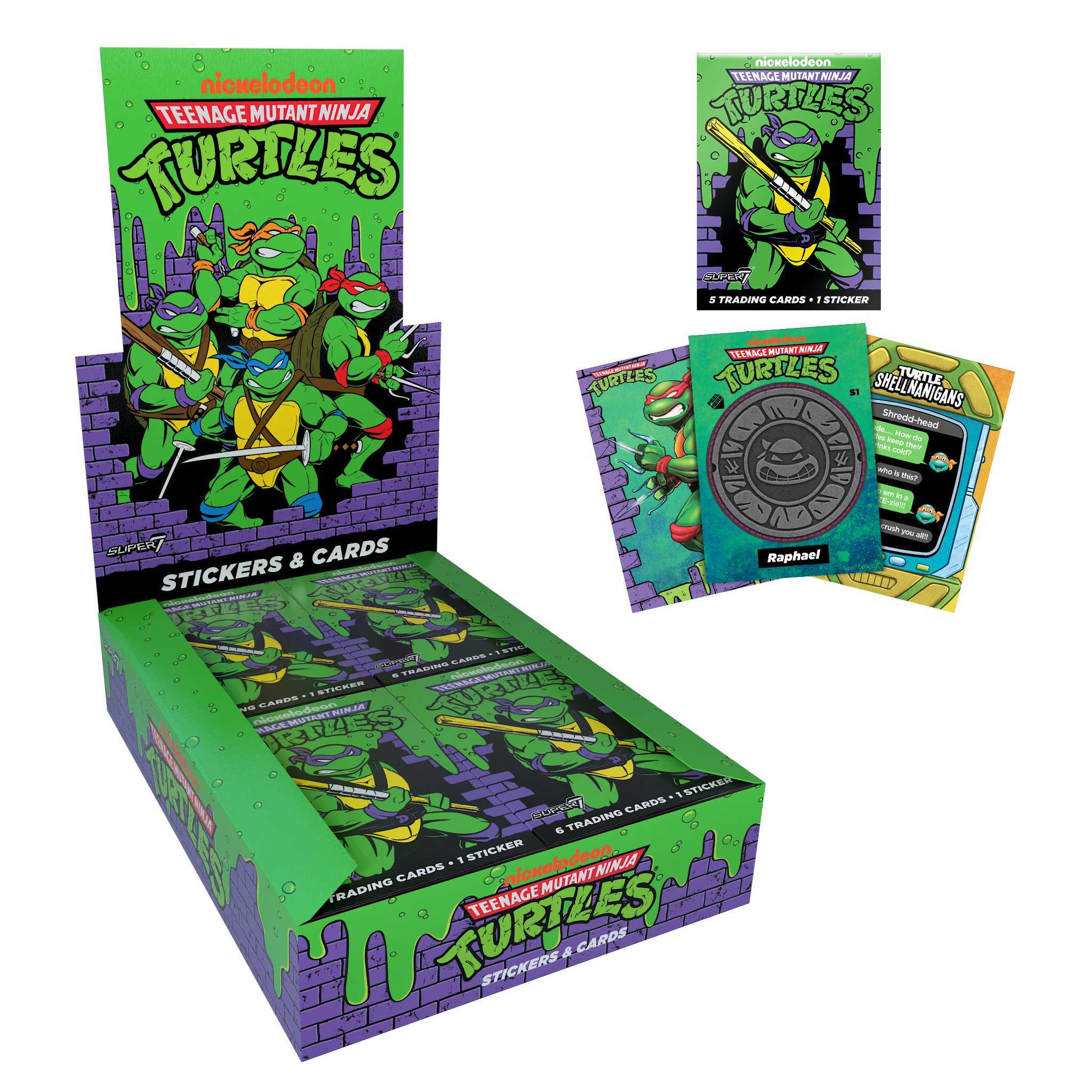 Super7 Testoasele Ninja Wax Packs carduri colectionabile box 24 plicuri
