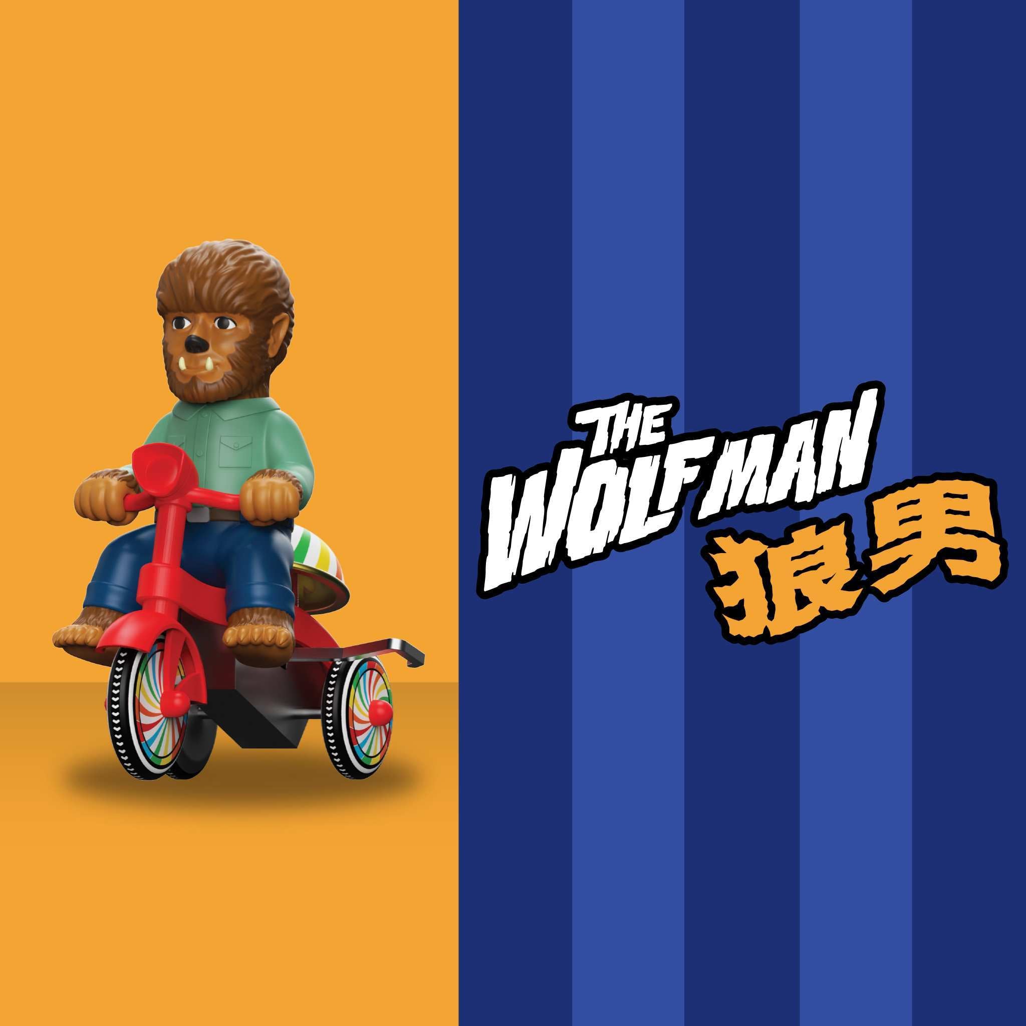 Super7 Super Cycles Wolf Man figurina vinil tricicleta