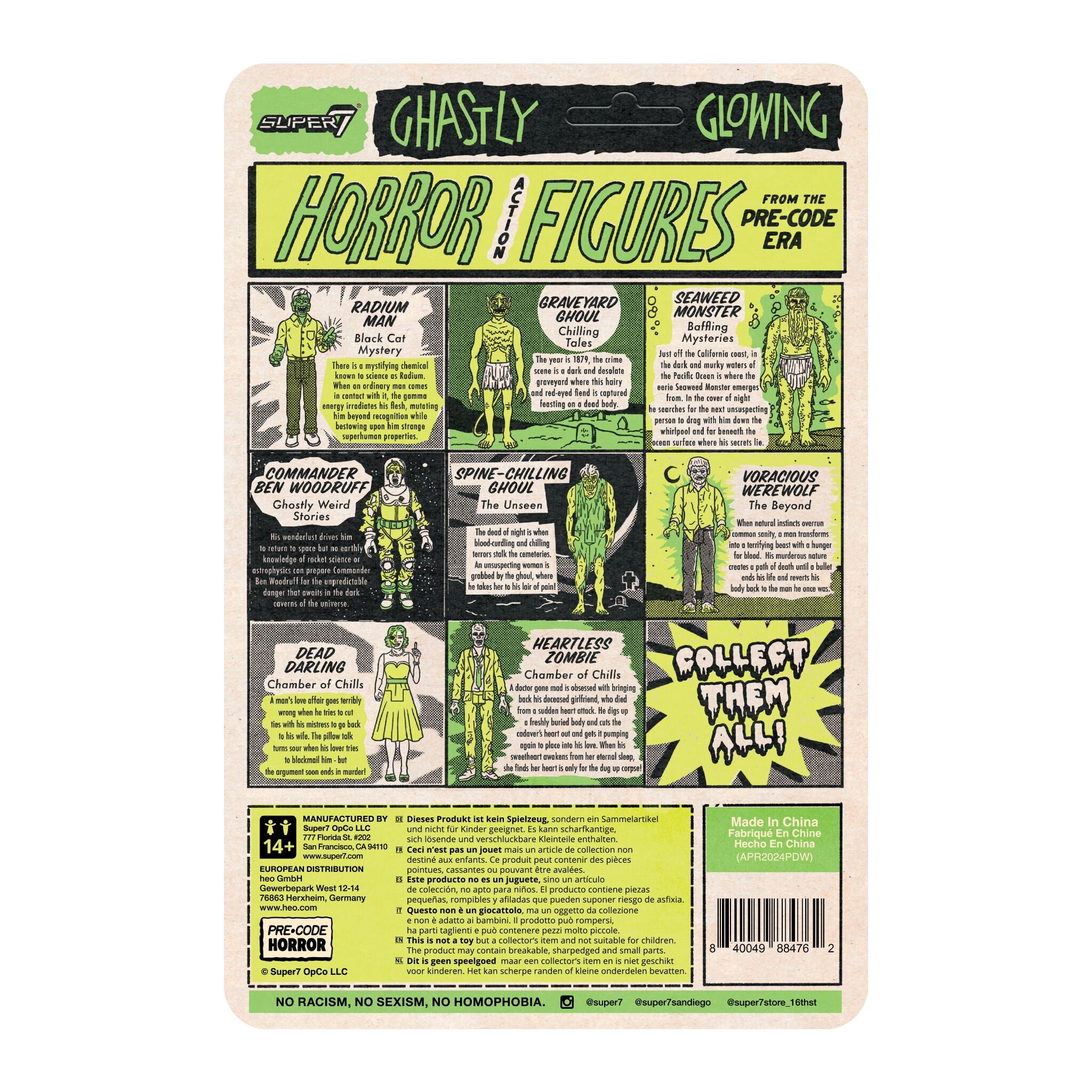 Super7 Pre-Code Horror Beyond 1 Voracious Werewolf figurină glow