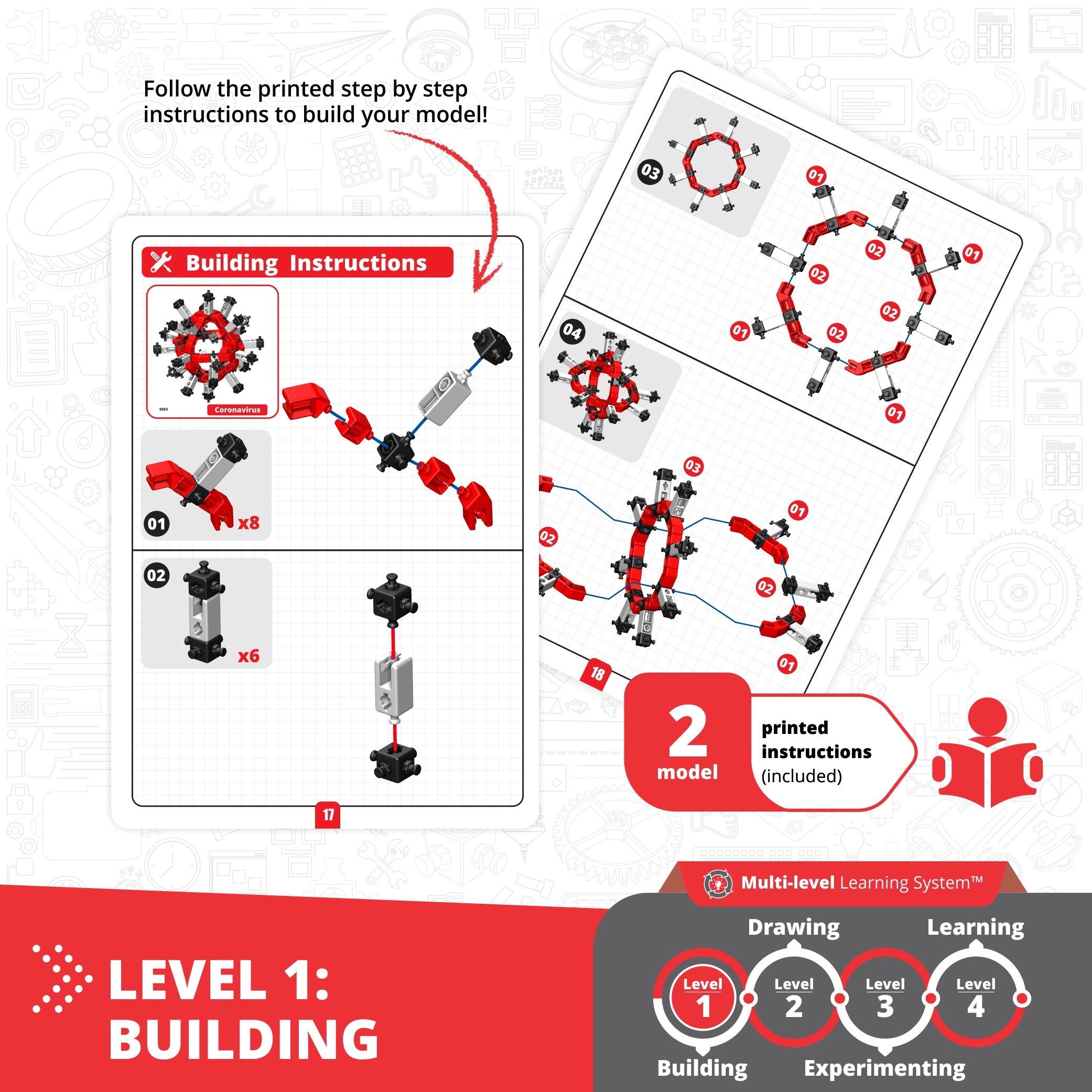 Engino STEAM Labs Viruses kit constructie 2 modele 8+