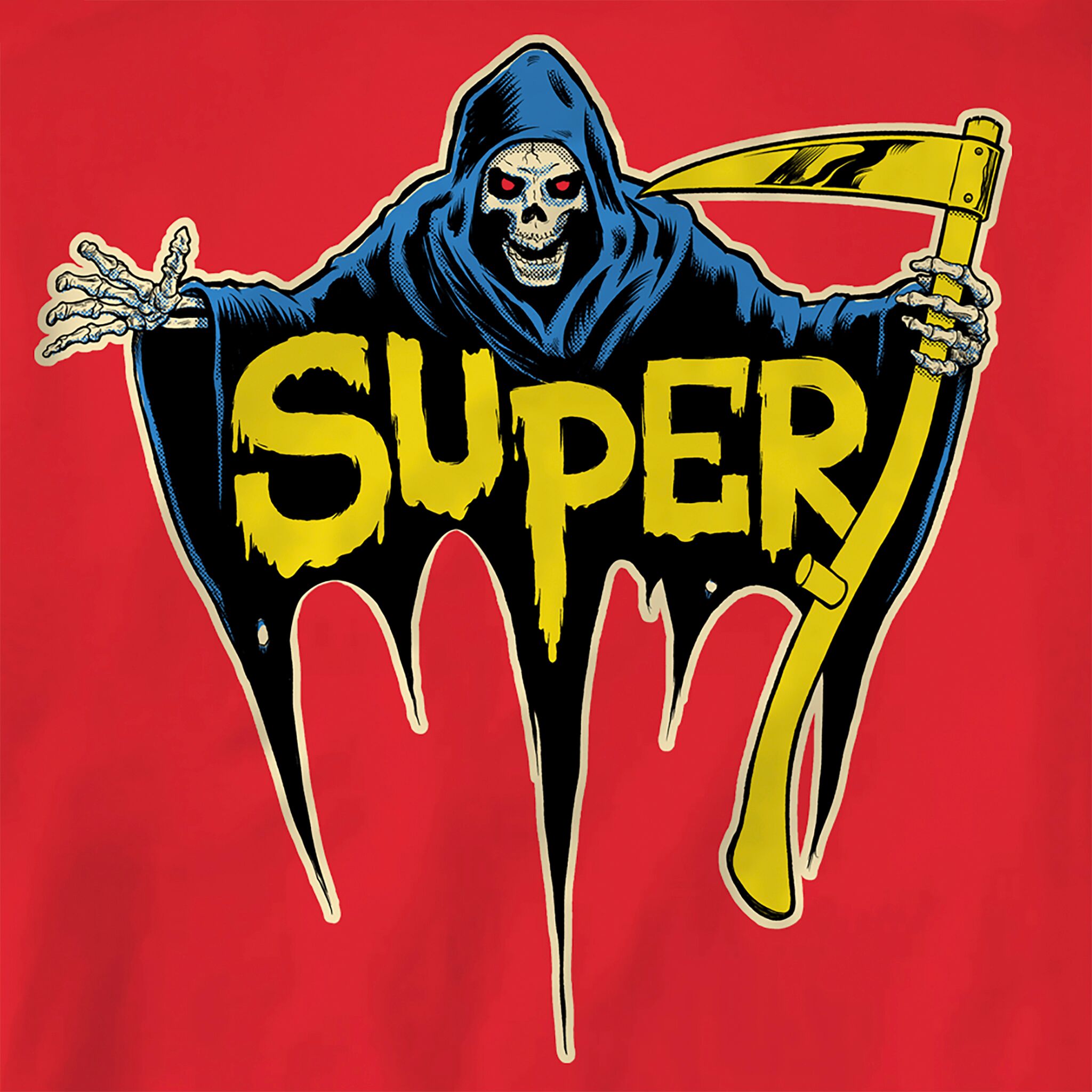 Super7 Reaper tricou rosu bumbac