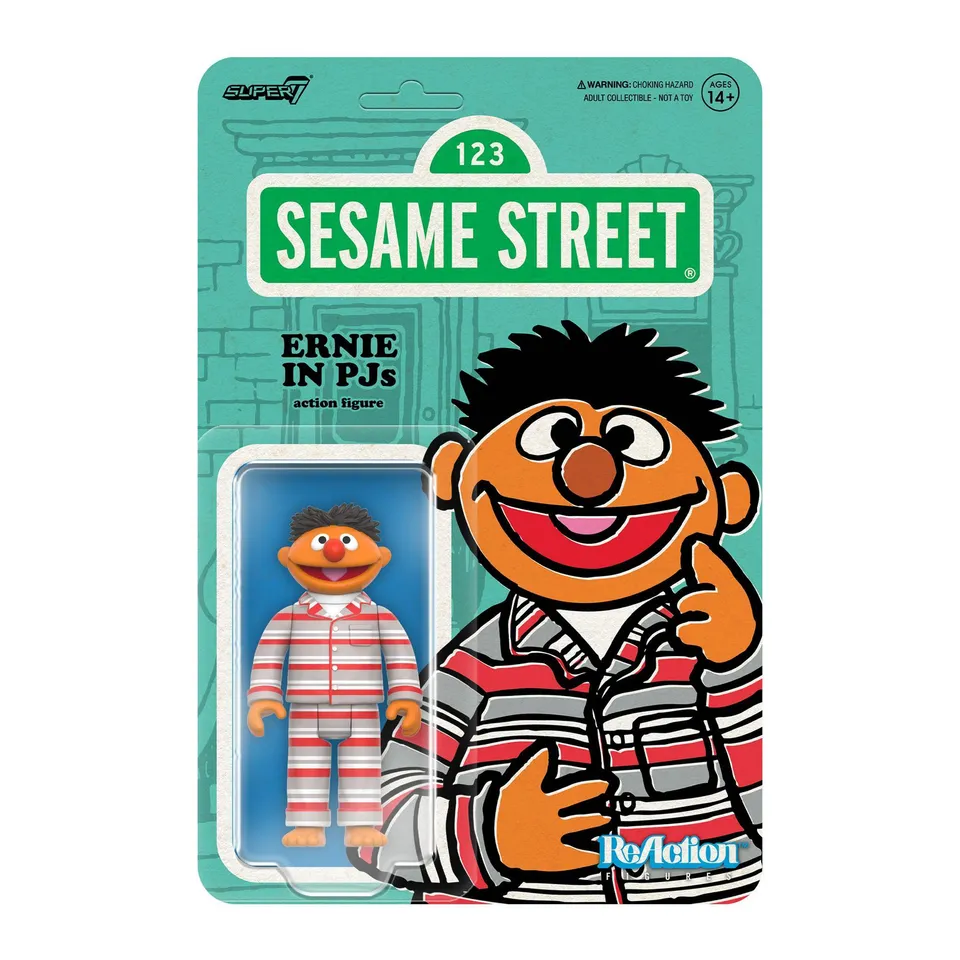 Super7 Sesame Street ReAction Ernie PJs figurina pijama
