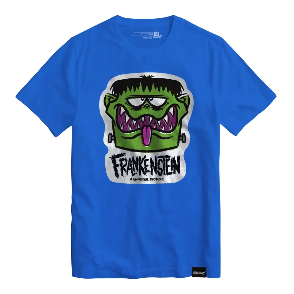 Super7 Universal Monsters Frankenstein tricou bumbac albastru