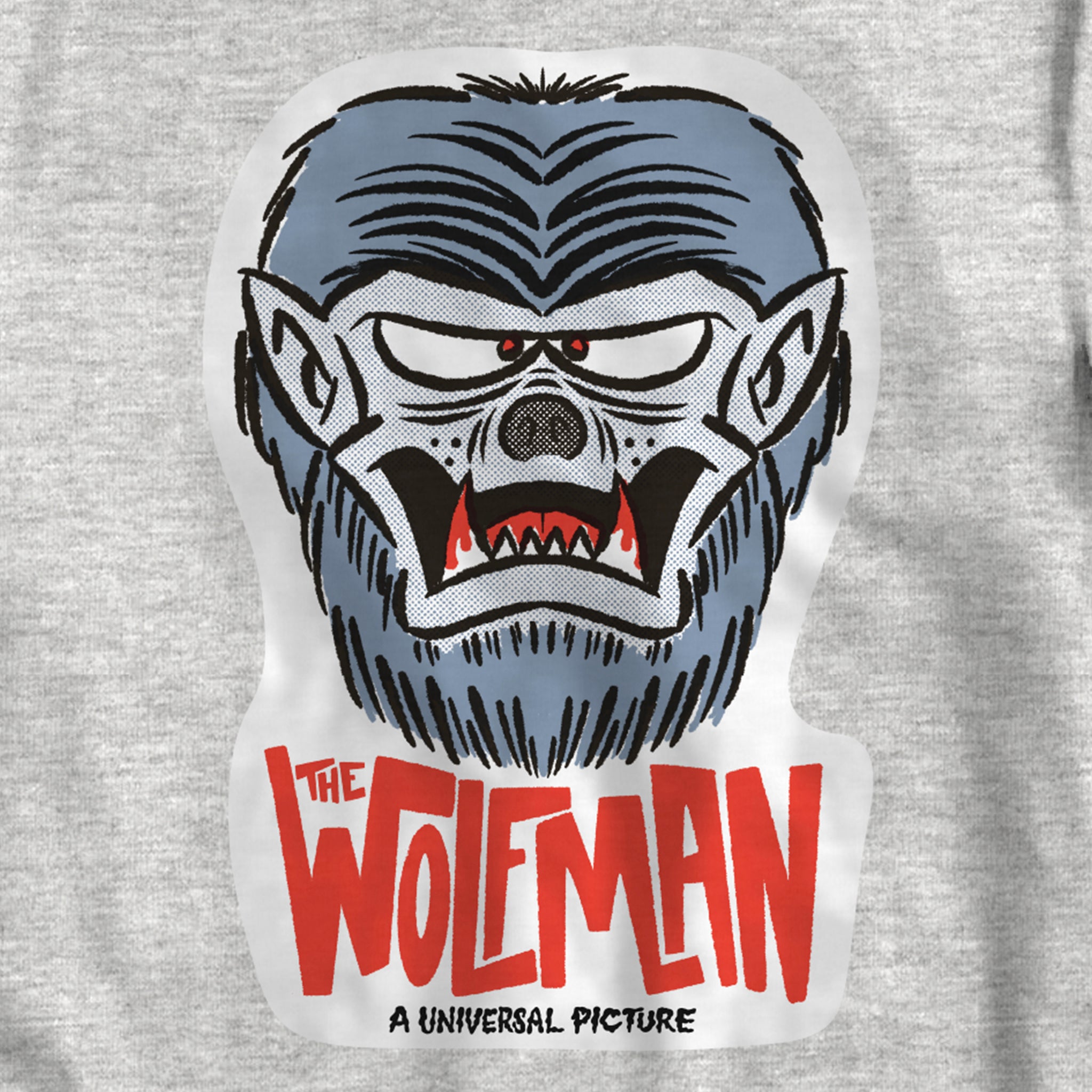 Super7 FreakyFaces Wolf Man tricou gri heather SM-3X