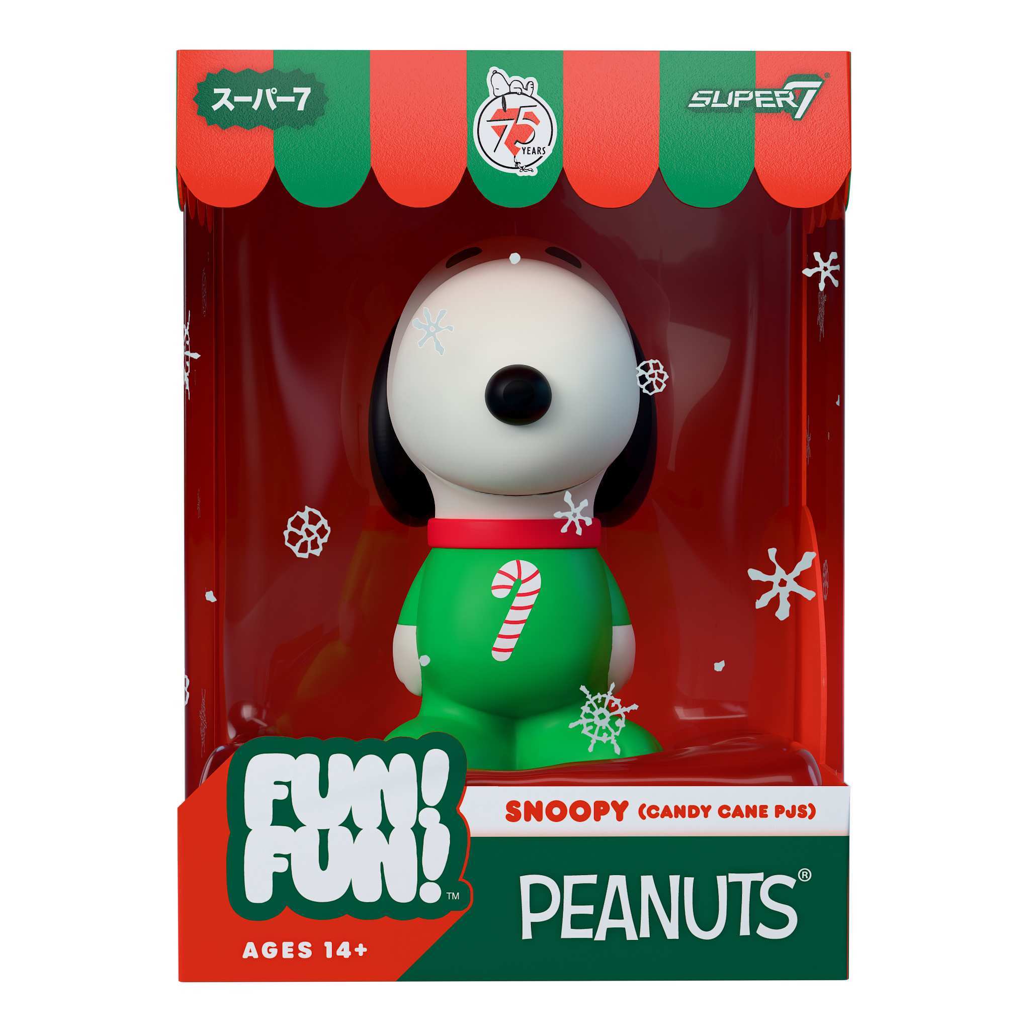 Super7 Peanuts Fun! Fun! Snoopy figurina vinil pijamale verzi