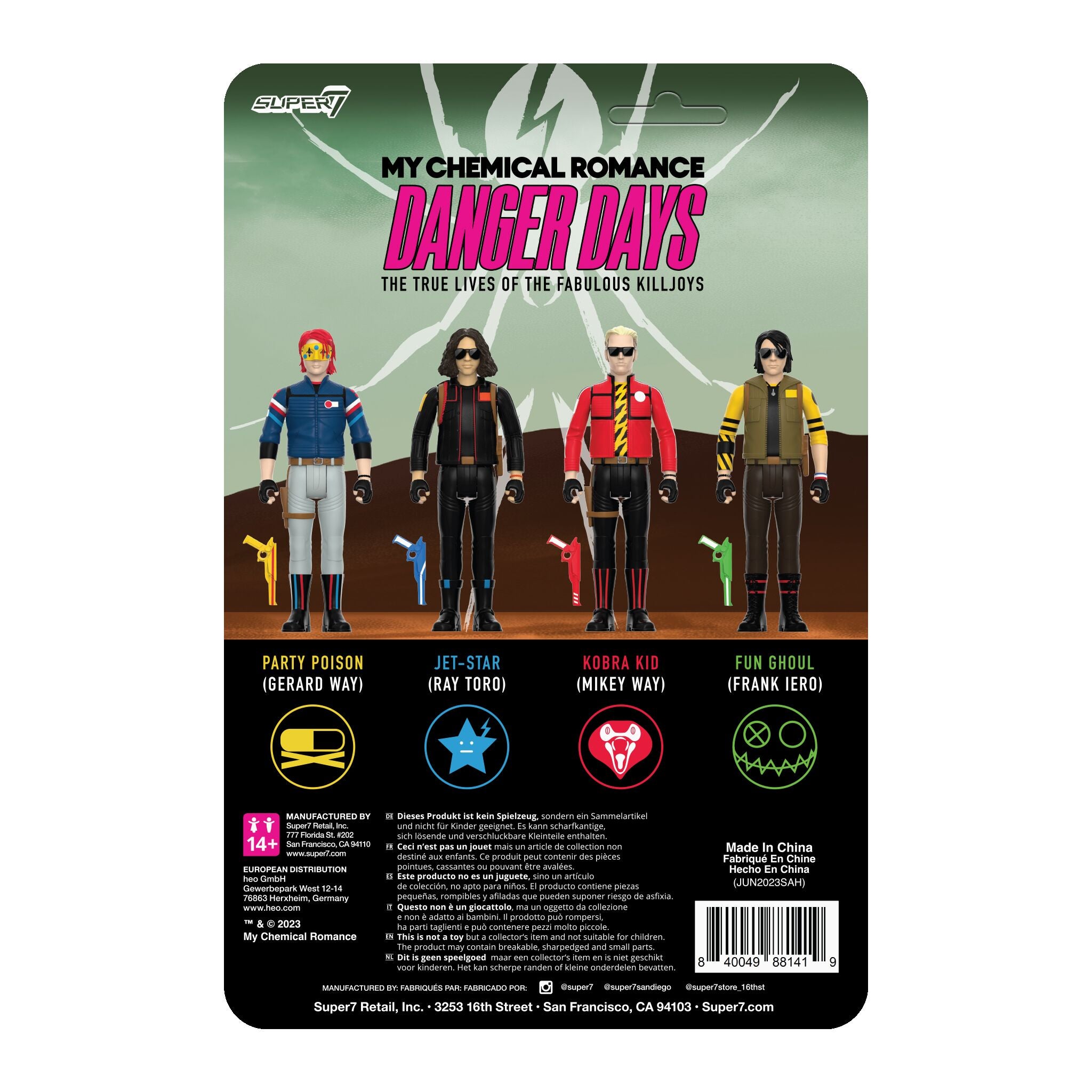 Super7 My Chemical Romance ReAction figurina Jet Star