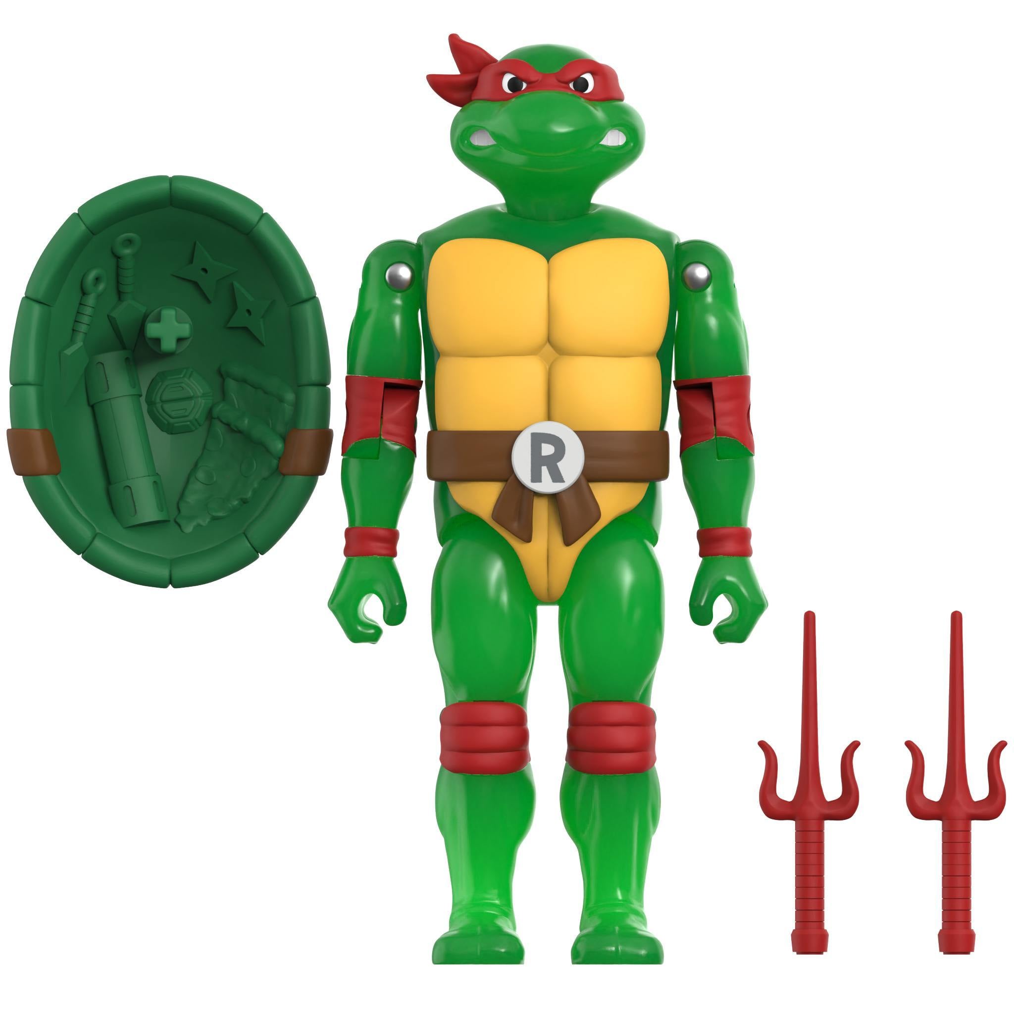 Super7 TMNT ReAction+ Mutagen Ooze set 4 figurine glow