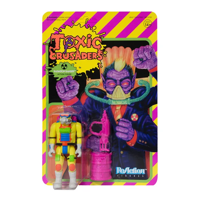 Super7 Toxic Crusaders ReAction Radiation Ranger figurina
