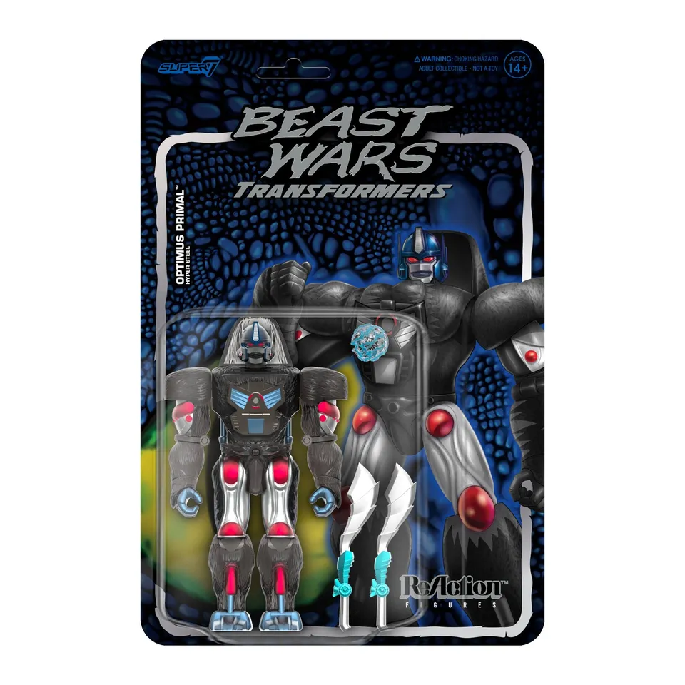 Super7 ReAction Optimus Primal figurina Metallic 10,8 cm