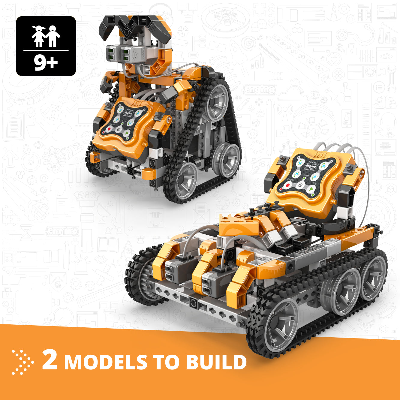Engino Coding Lab ERP MINI kit robotica 2 modele 9+ ani