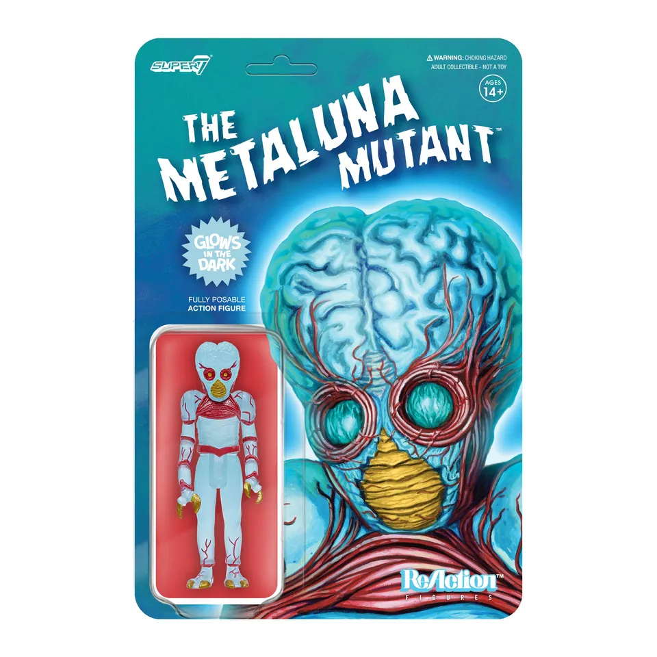 Super7 ReAction Metaluna Mutant figurina Blue Glow