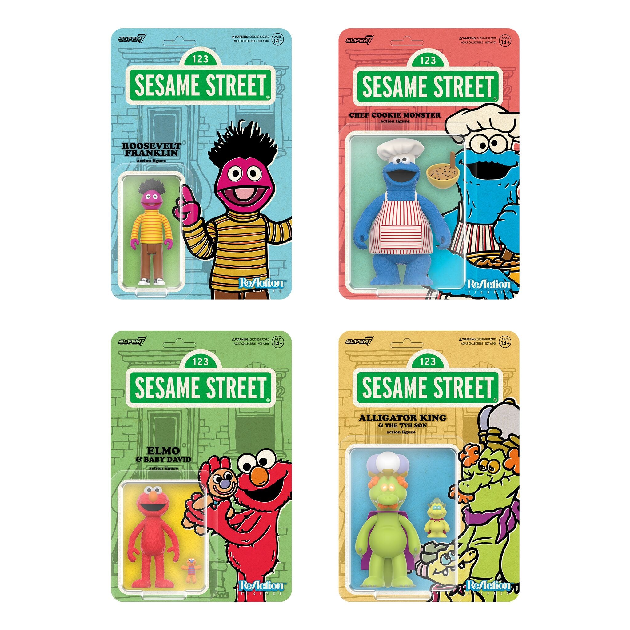 Super7 Sesame Street Elmo figurina articulata 9,5 cm