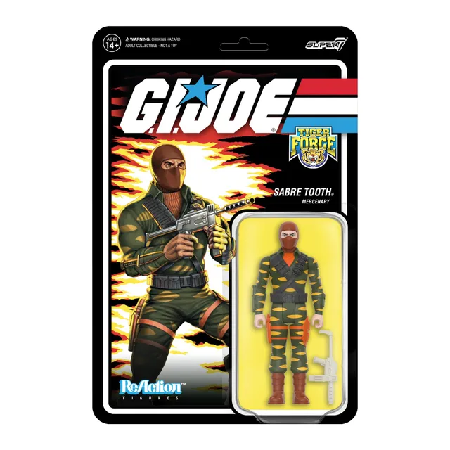 Super7 G.I. Joe ReAction Sabre Tooth figurina cu blaster