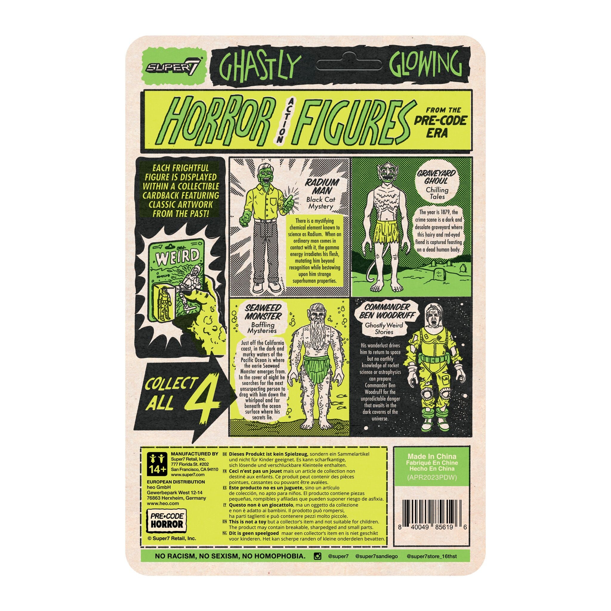 Super7 Pre-Code Horror Graveyard Ghoul figurină fosforescentă