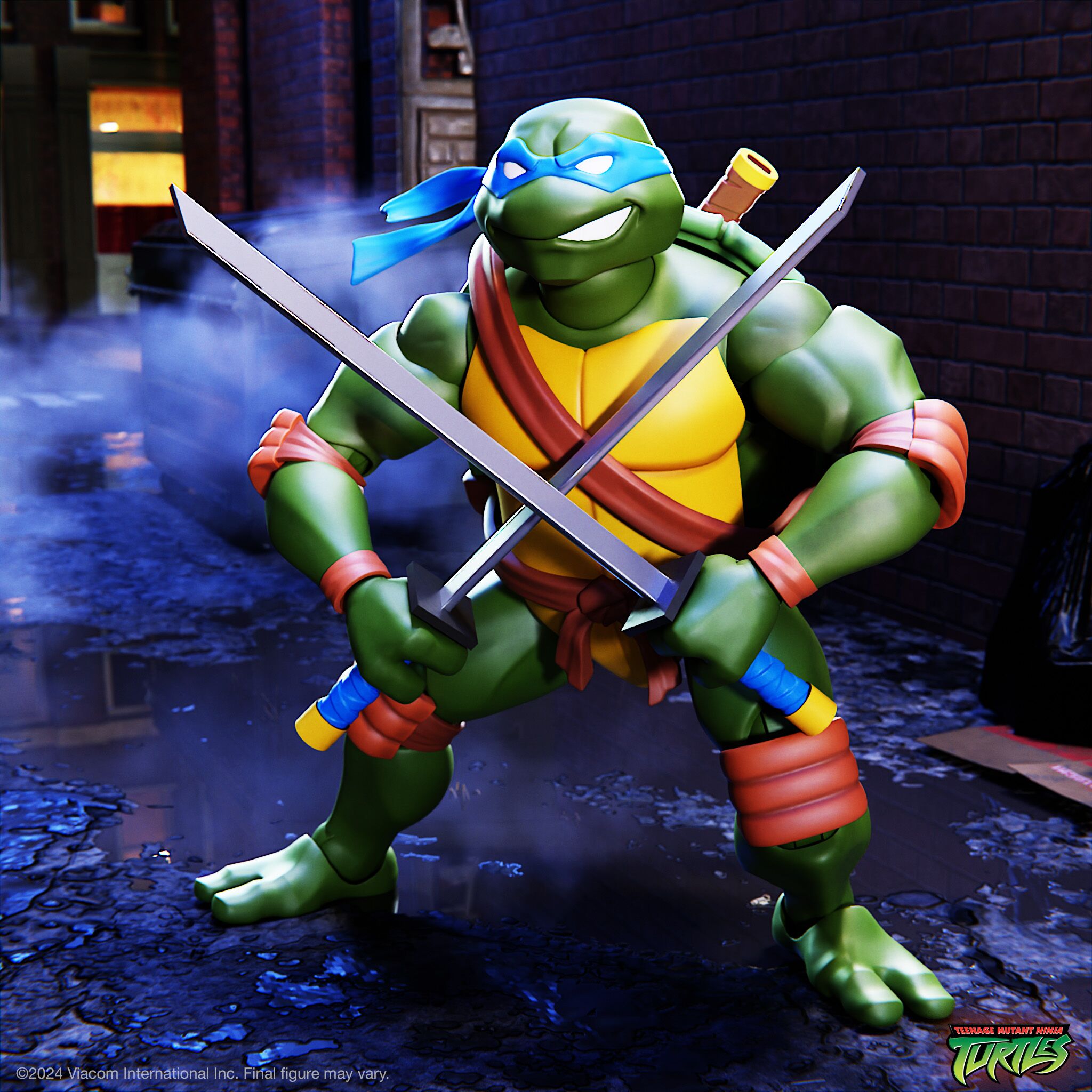 Super7 TMNT Ultimates figurina Leonardo 2003 cu katane 18 cm