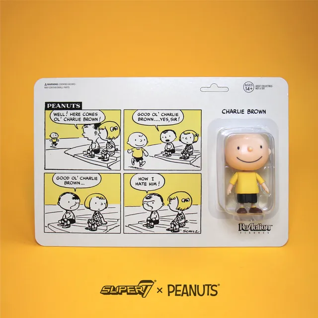 Super7 Peanuts ReAction Charlie Brown figurina 9,5 cm