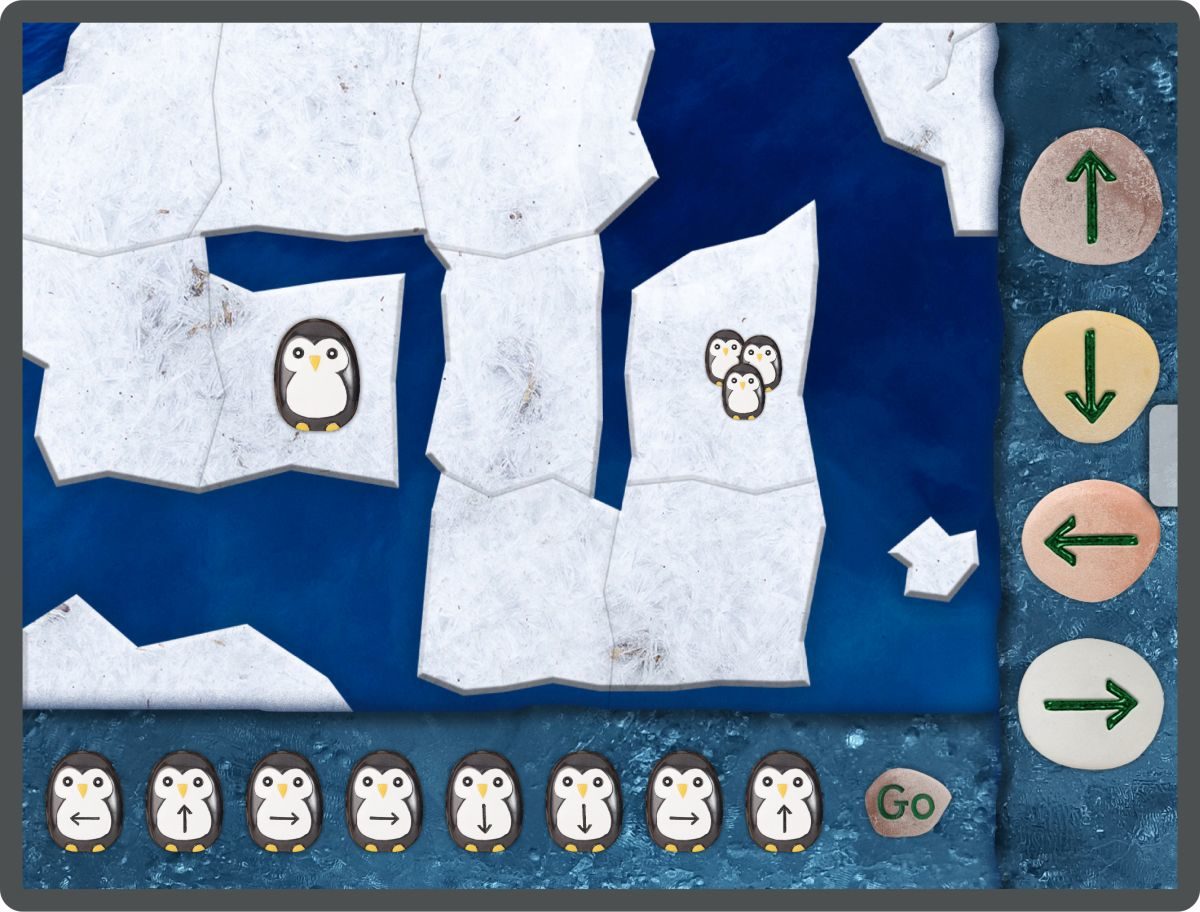 Yellow Door Pre-coding Penguins aplicatie labirinturi tipare