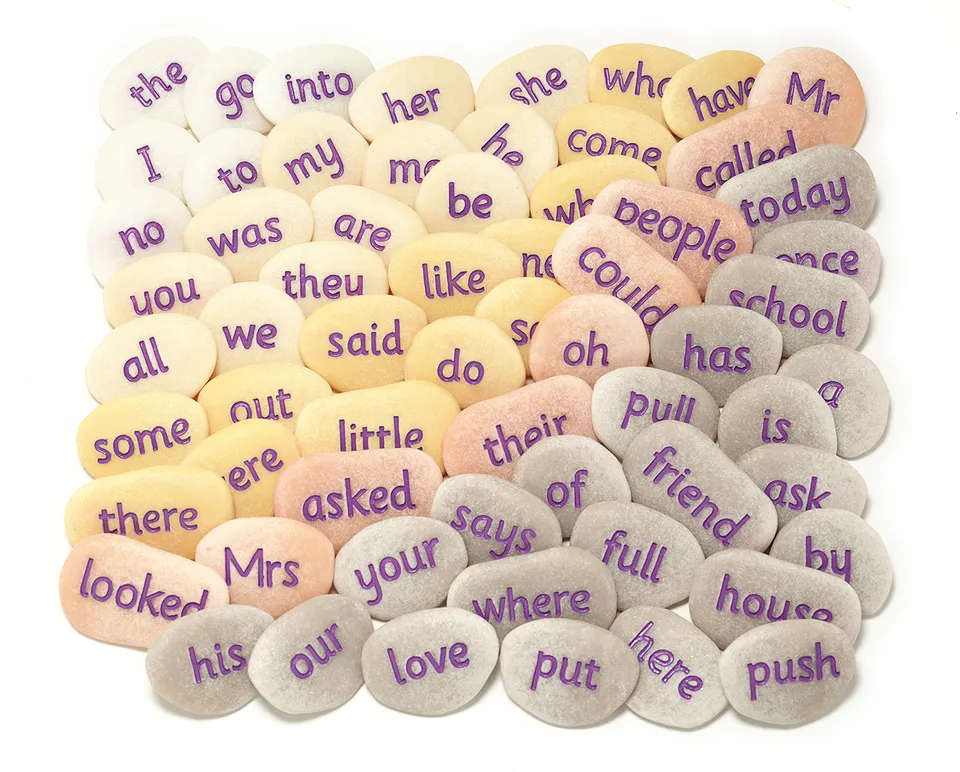 Yellow Door Tricky Word Pebbles pietre Set 1 63 piese