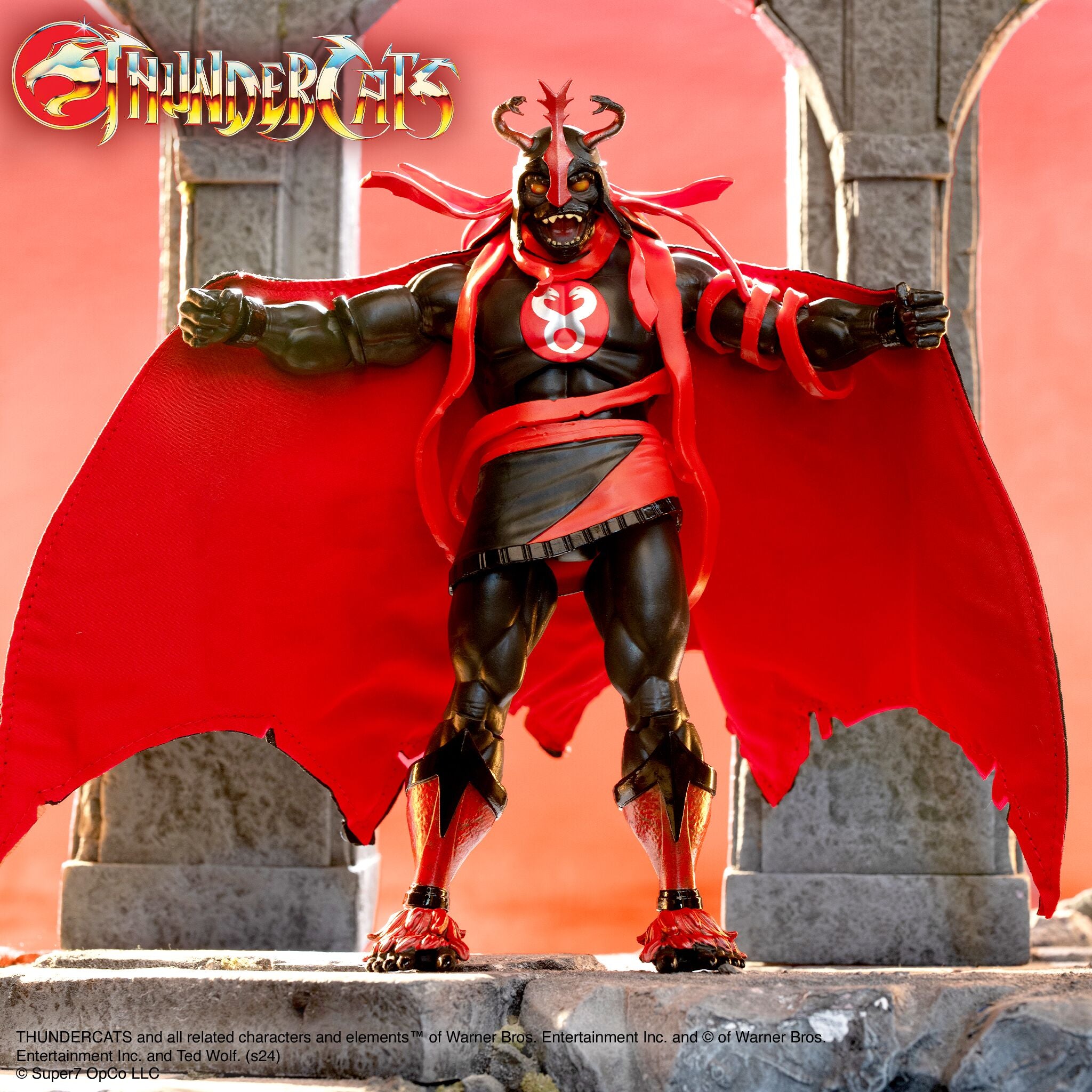 Super7 ULTIMATES Mumm-Ra figurina Ever Living negru rosu