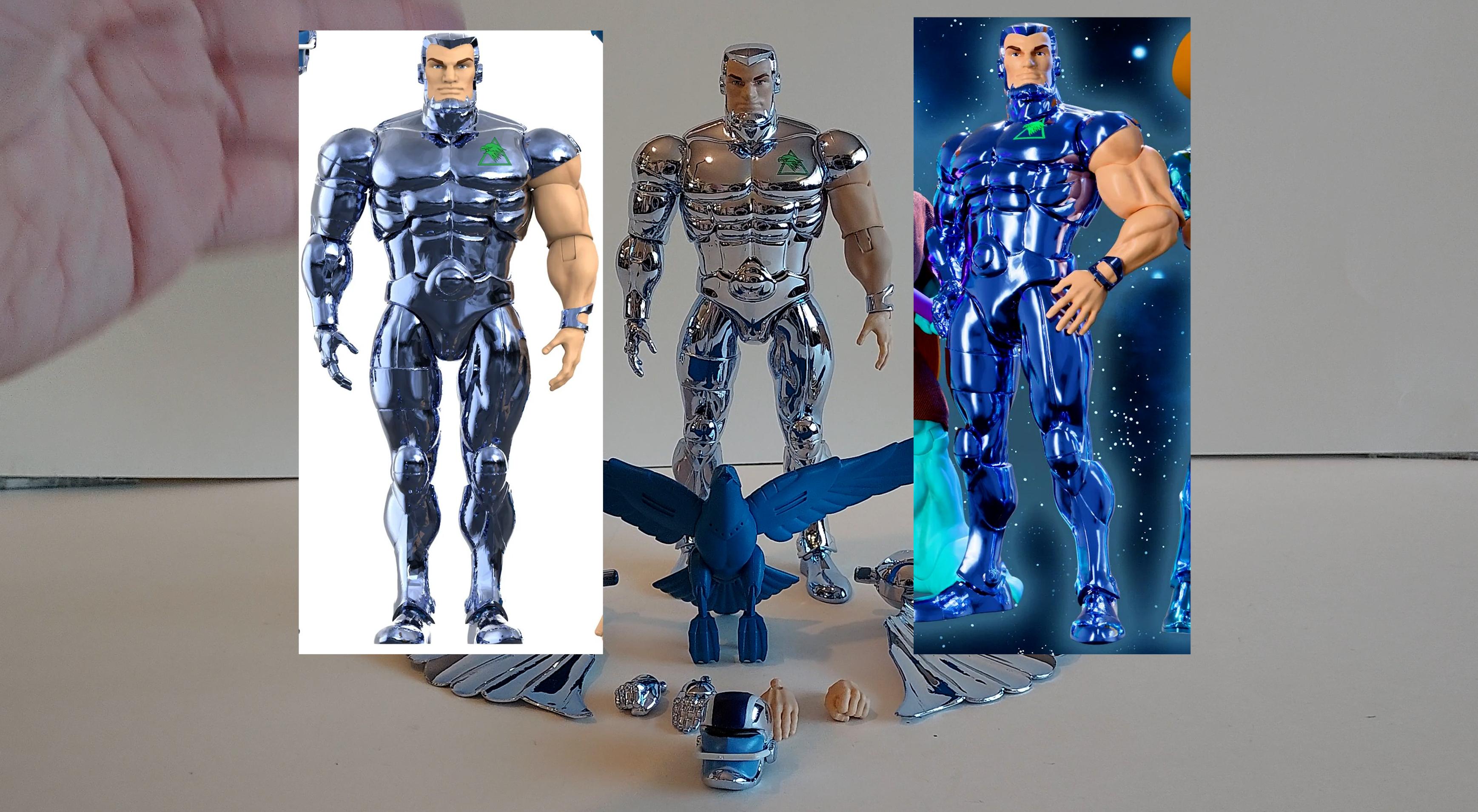 Super7 SilverHawks Ultimates Steelwill figurină vac-metal