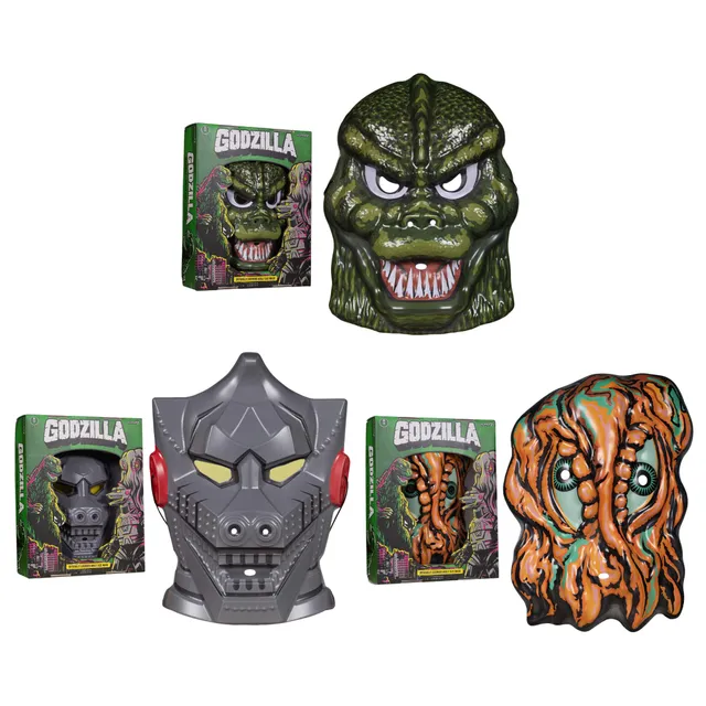 Super7 Toho Masks Godzilla Mechagodzilla Hedorah set 3 masti