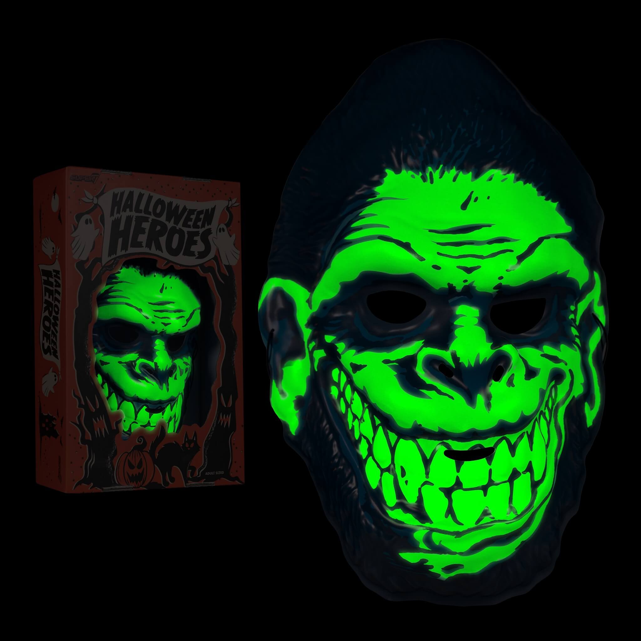 Super7 Gorilla Biscuits masca gorila fosforescenta