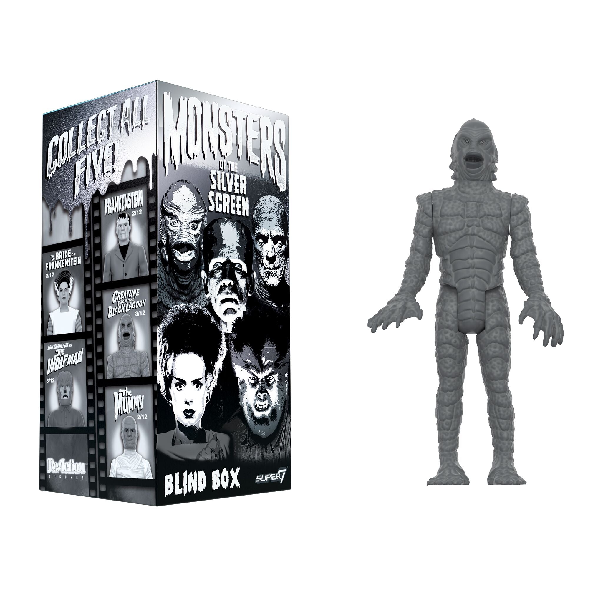 Super7 Universal Monsters Wave 02 figurina blind box alb-negru