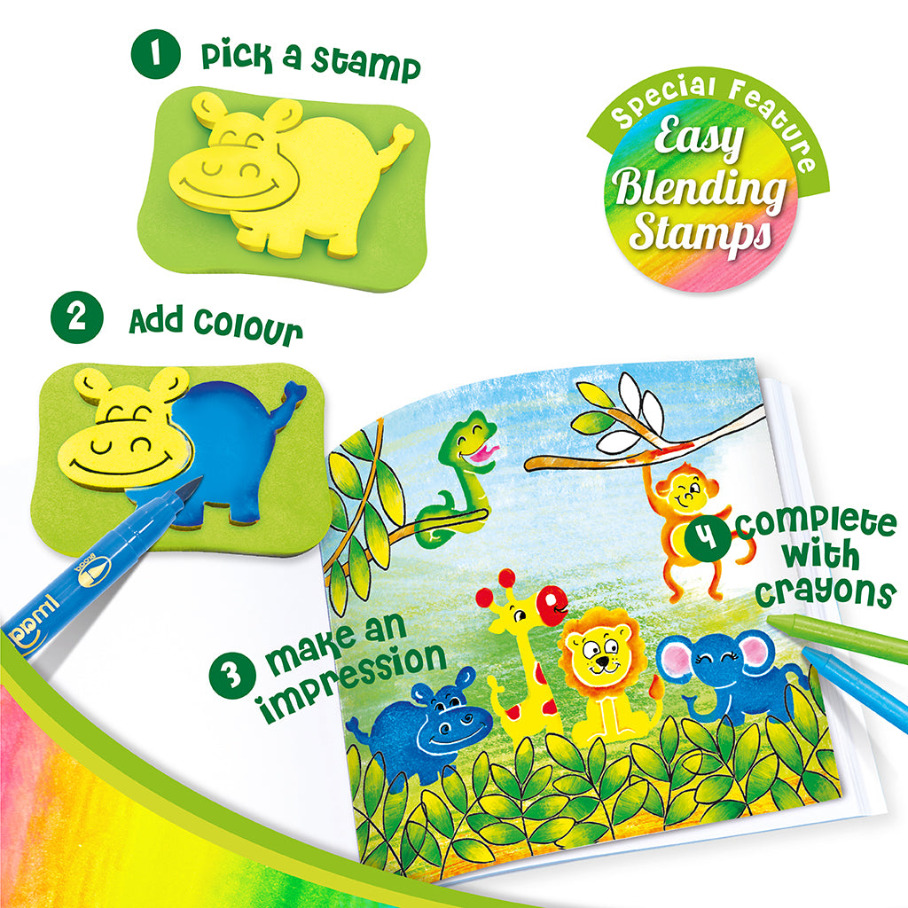 Imagimake Stamp Art set ștampile animale 3+ ani