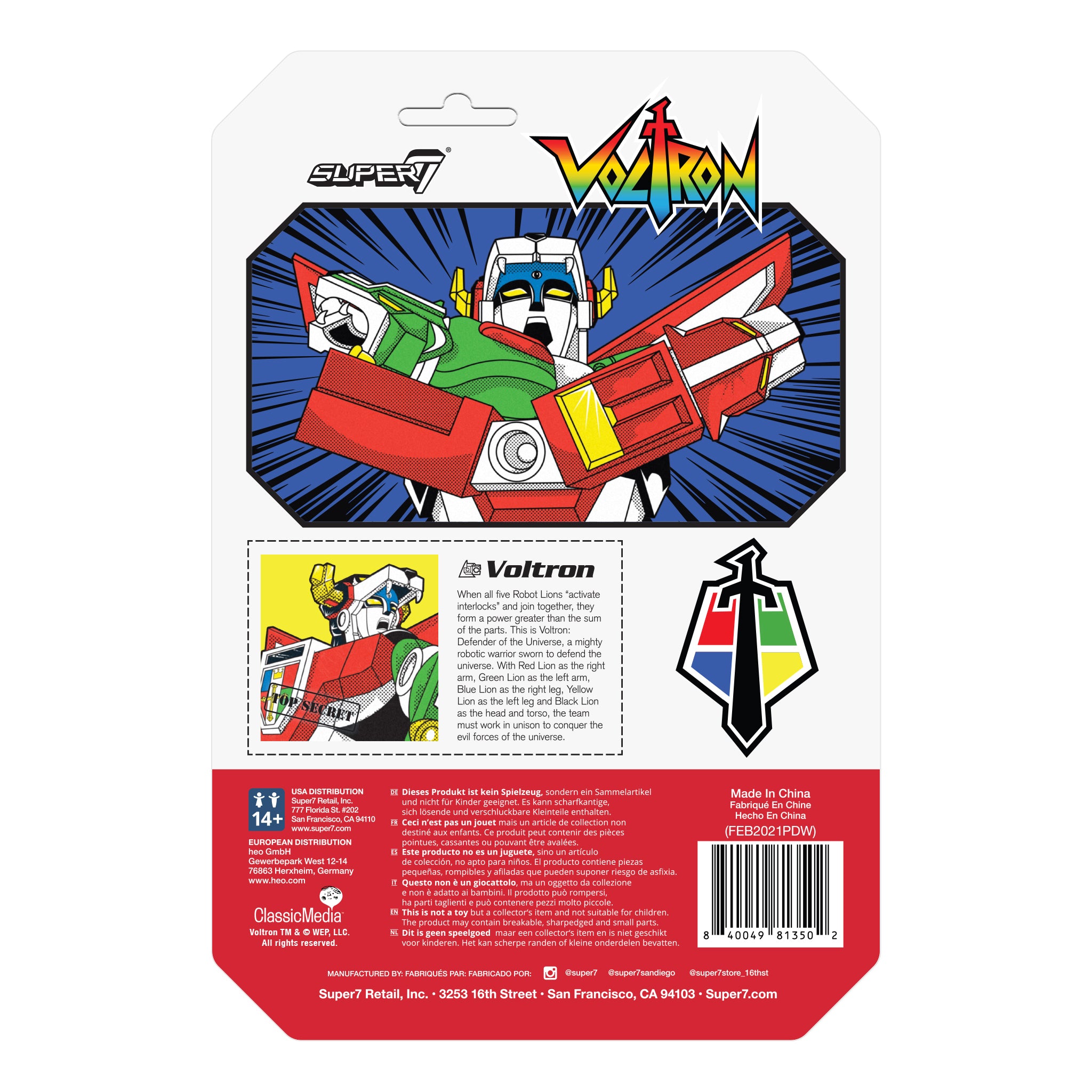 Voltron ReAction Voltron Metallic figurina articulata