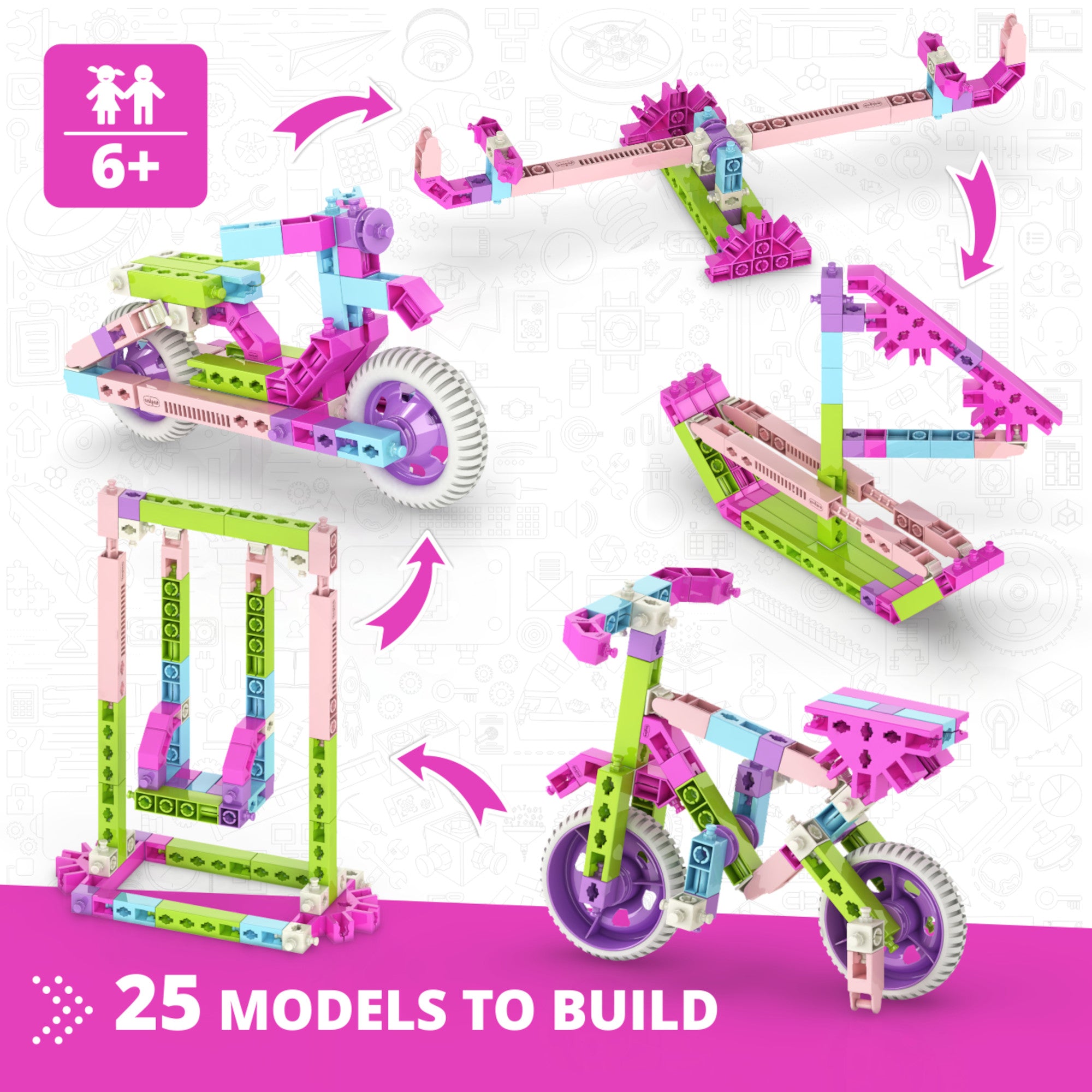 Engino Creative Builder 25 set constructie 107 piese nemotorizat