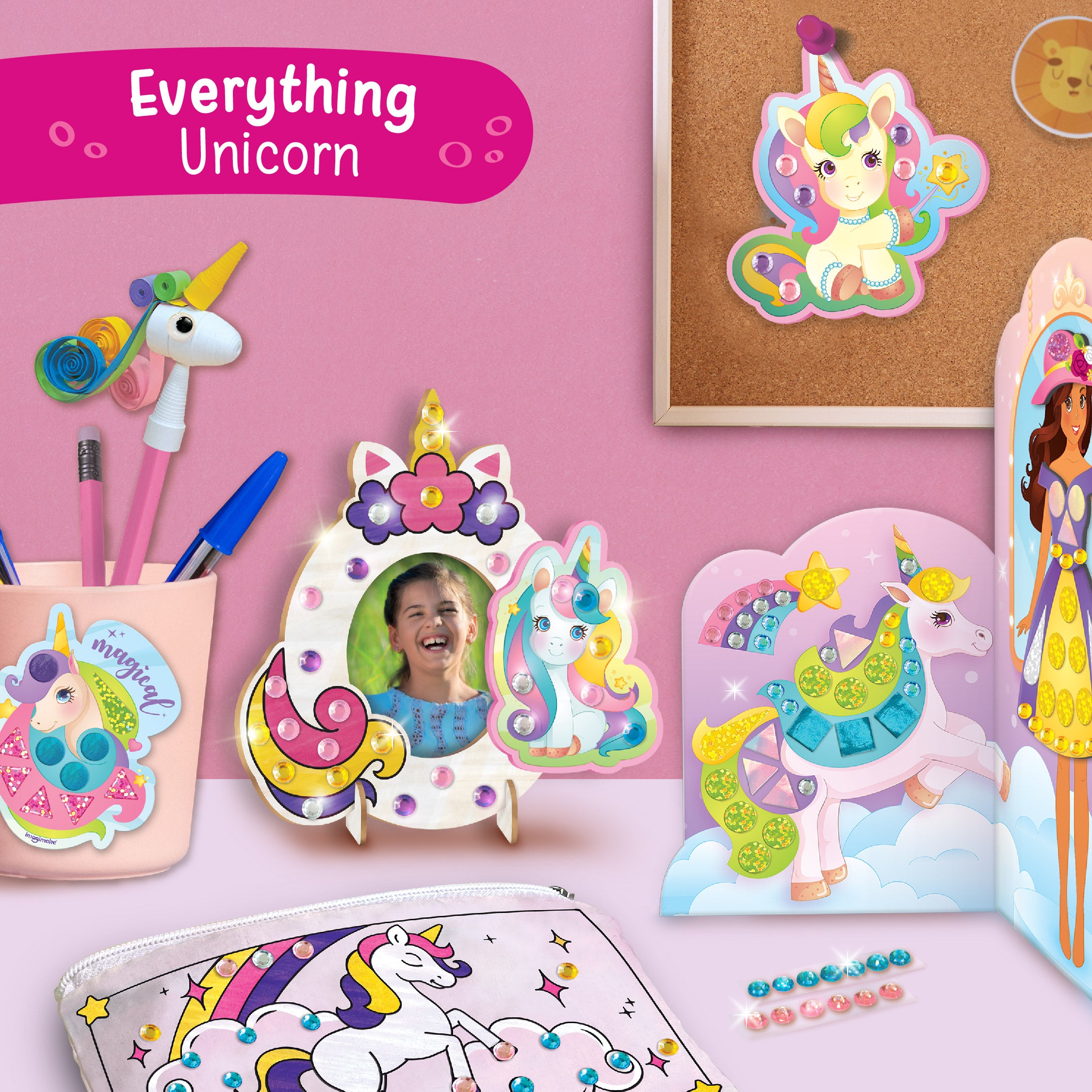 Imagimake Unicorn Craft Kit set creativitate fetite 5-9 ani