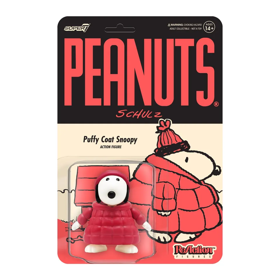 Super7 ReAction Peanuts Puffy Coat Snoopy figurina 9,5cm