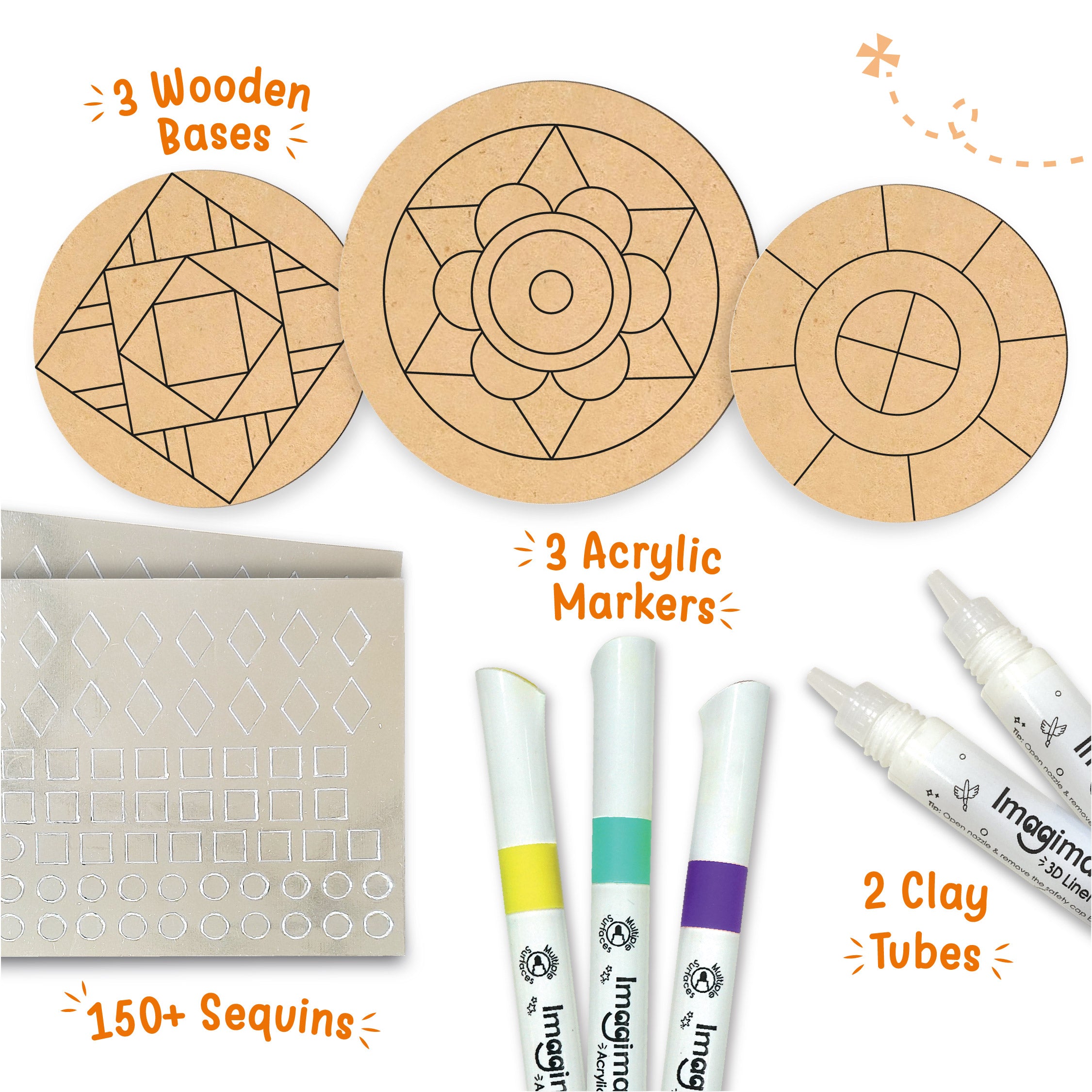 Imagimake Lippan Art Kit set creativ DIY 12 bucati