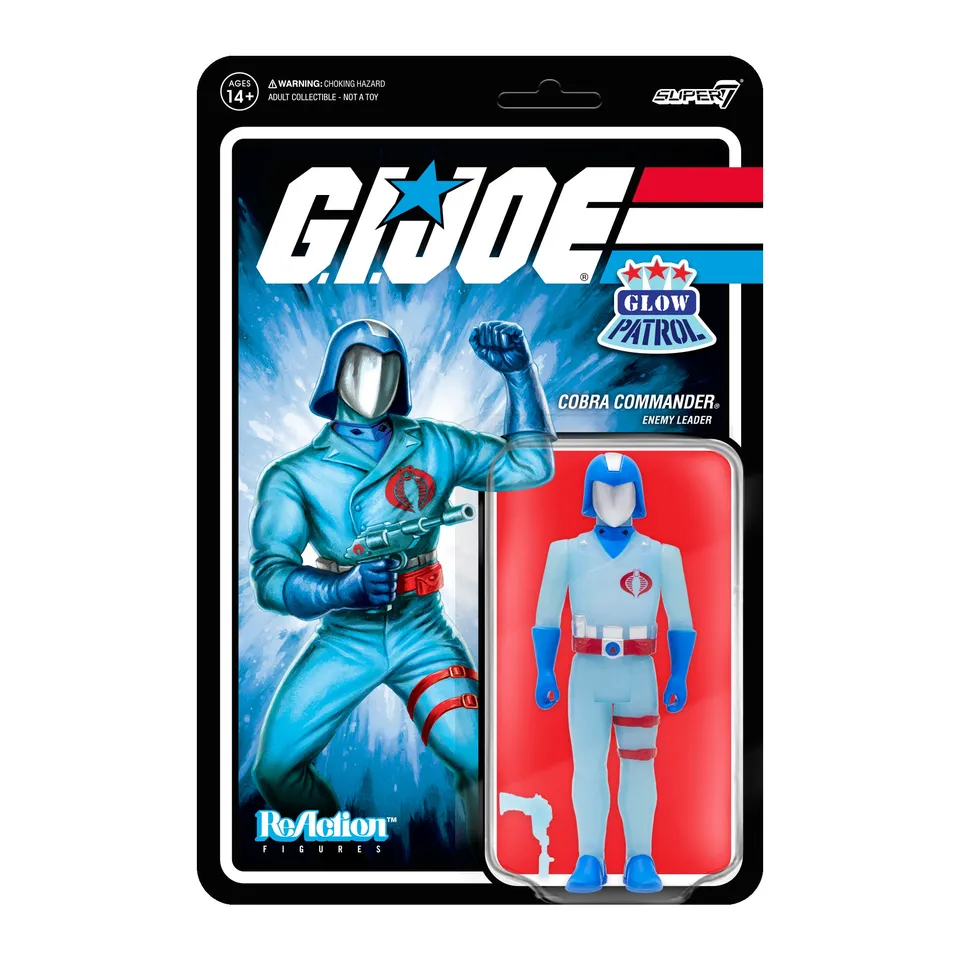 Super7 ReAction G.I. Joe Cobra Commander figurina Glow Patrol