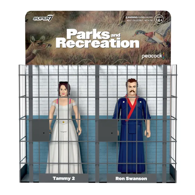 Super7 Parks Recreation Ron Tammy figurine set 2