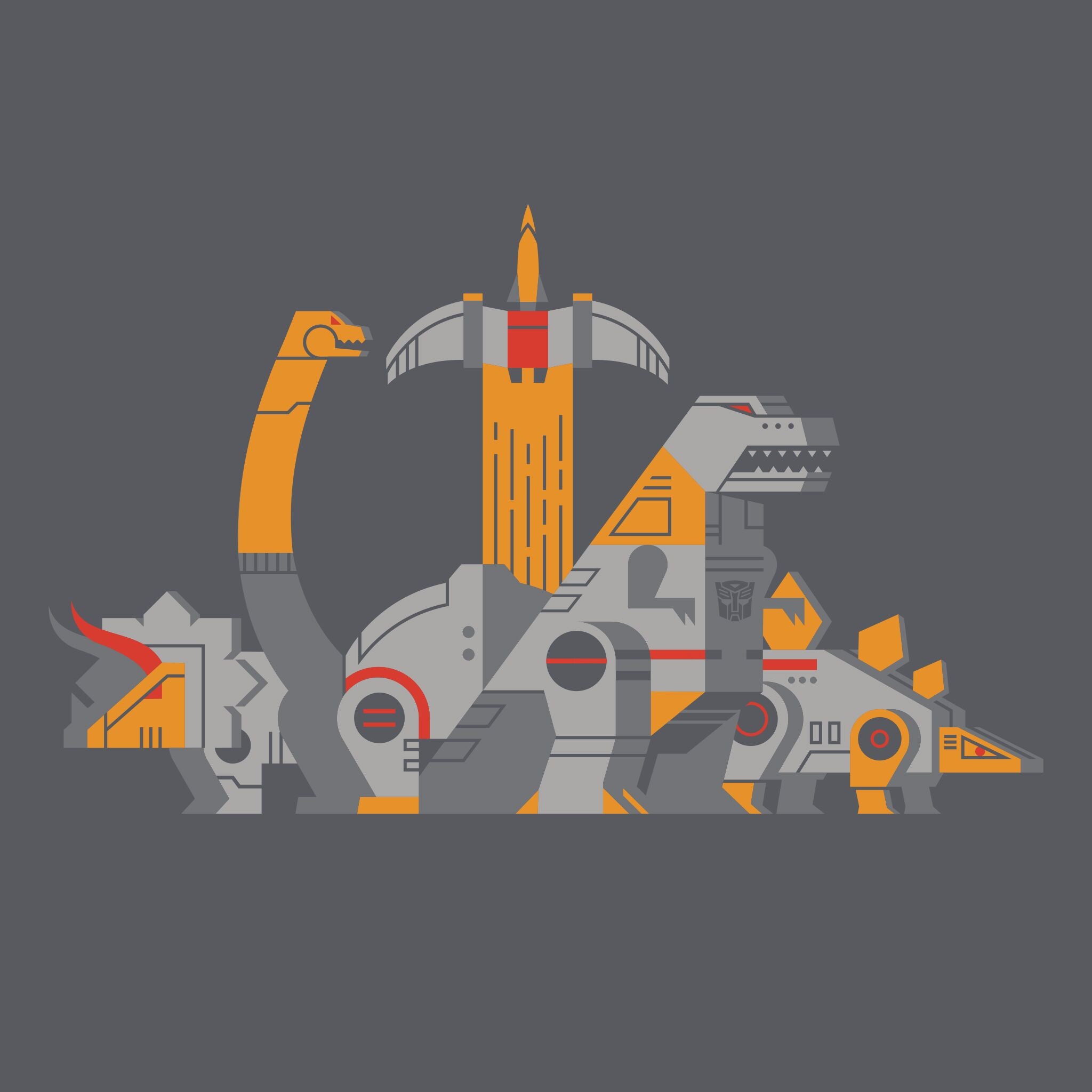 Super7 Transformers Geometric Dinobots tricou licentiat