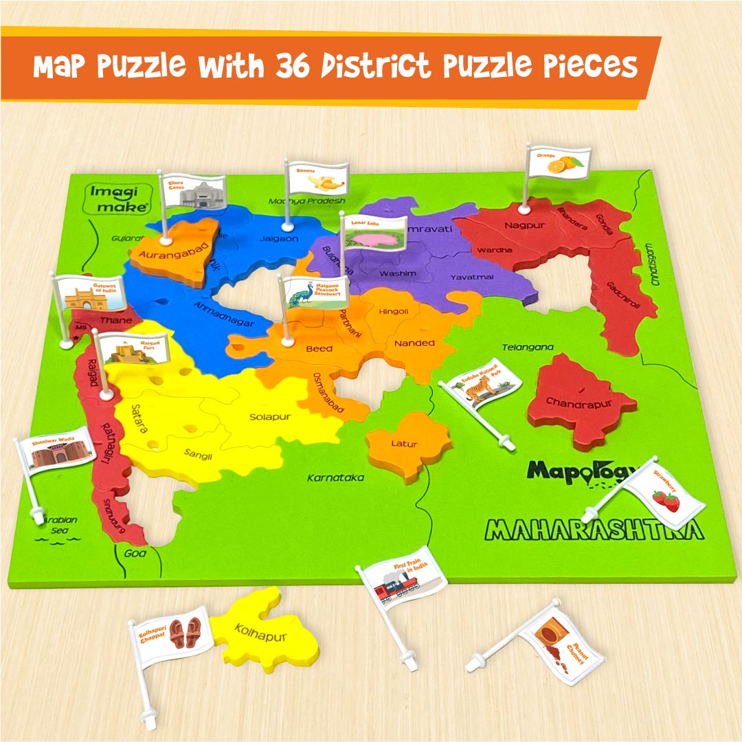 Imagimake Mapology Maharashtra puzzle harta 36 piese