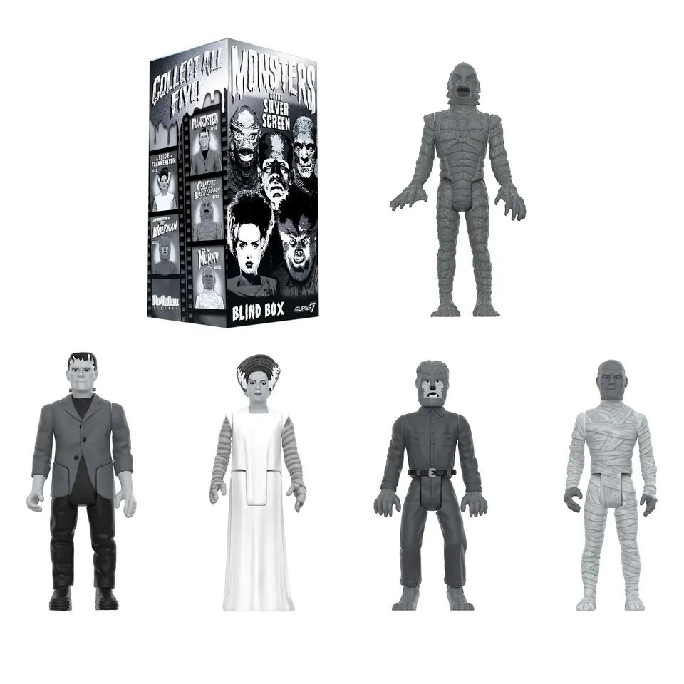 Super7 Universal Monsters Wave 02 figurina blind box alb-negru